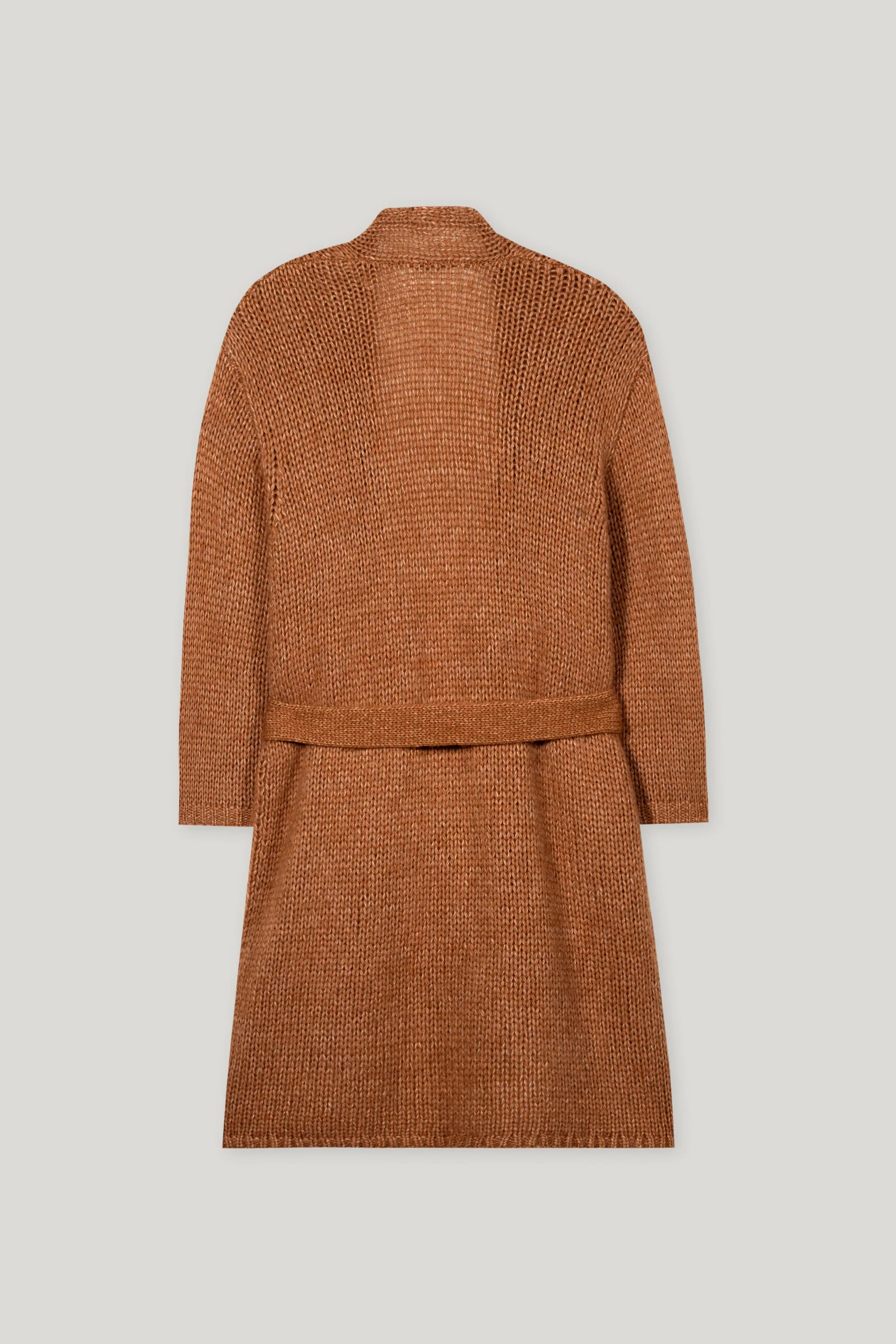 Long-Mantel mit Bindegürtel - cinnamon - Standard - Image 6