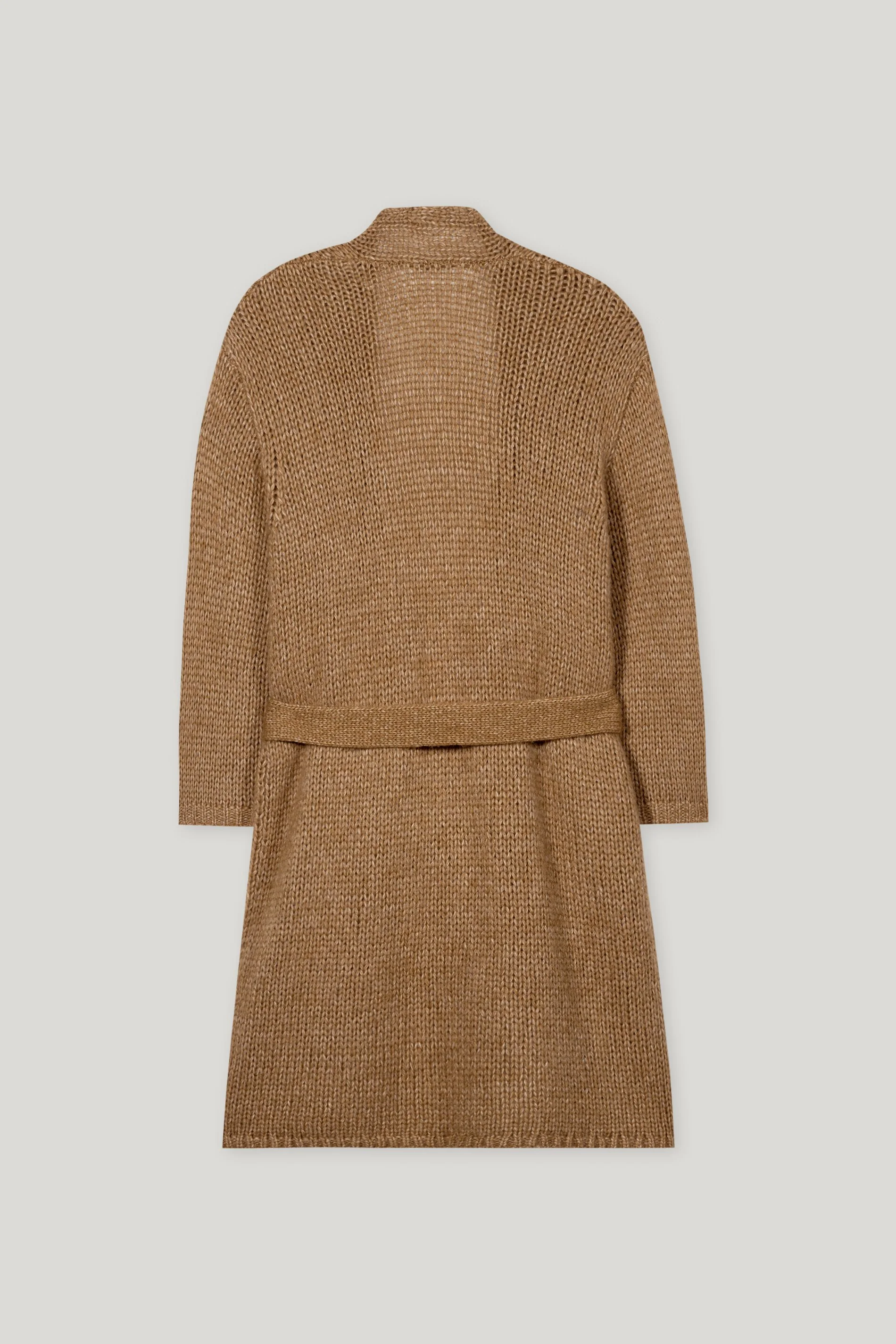 Long-Mantel mit Bindegürtel - hanf - Standard - Image 6