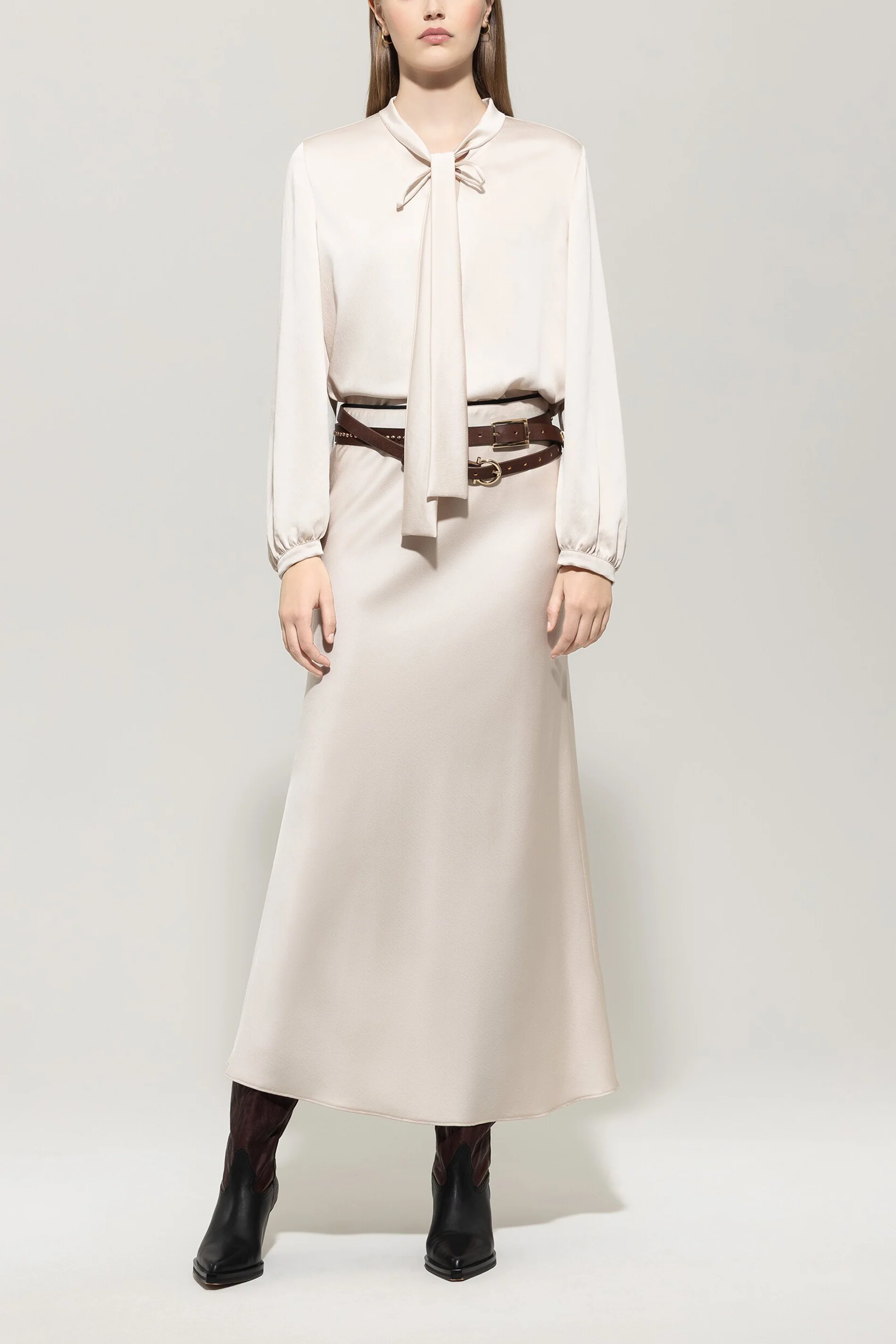 Maxi-Satinrock - silky cream - Standard