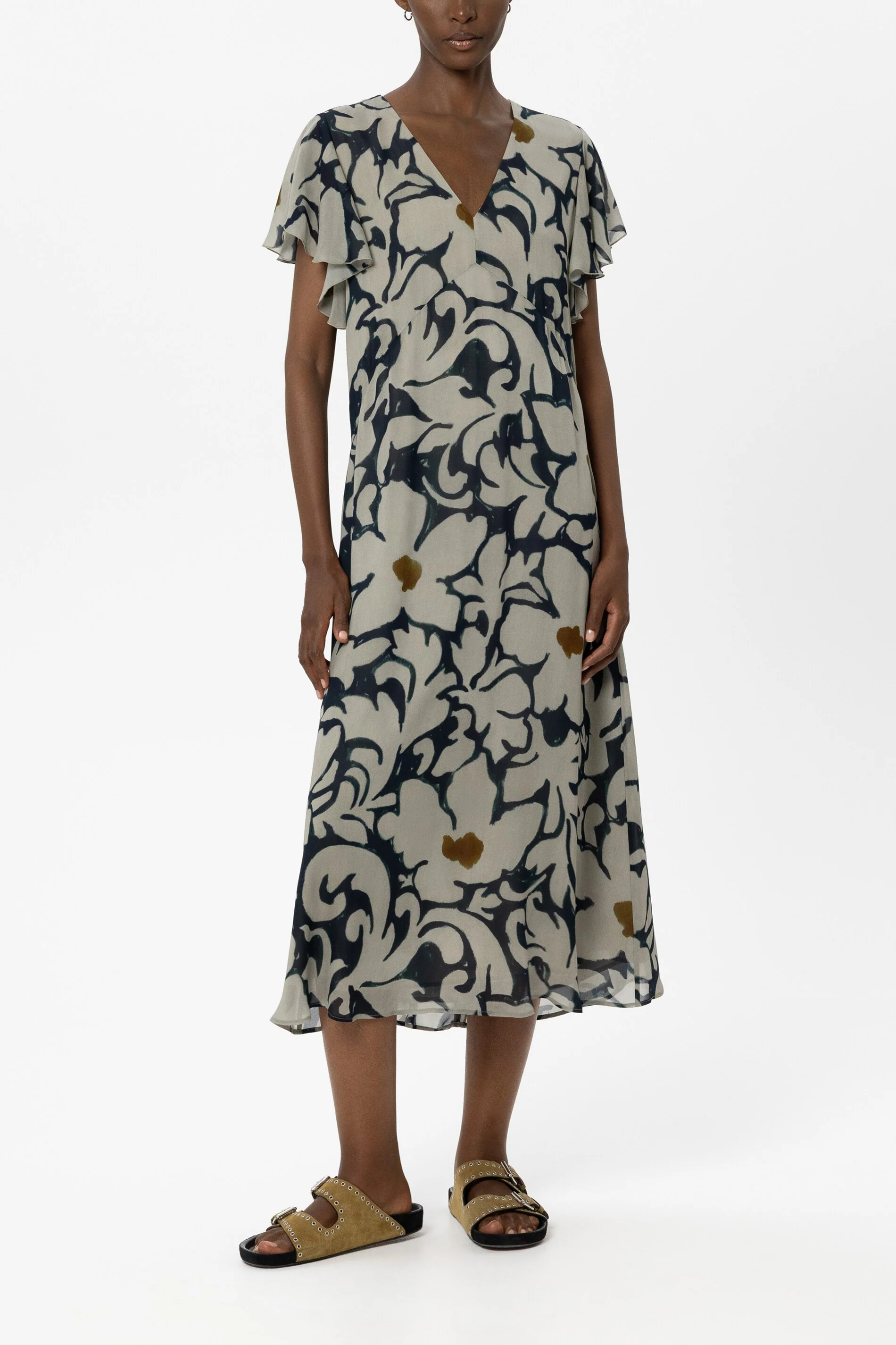 Maxikleid mit Flower-Print - tinted blue / multi - Standard