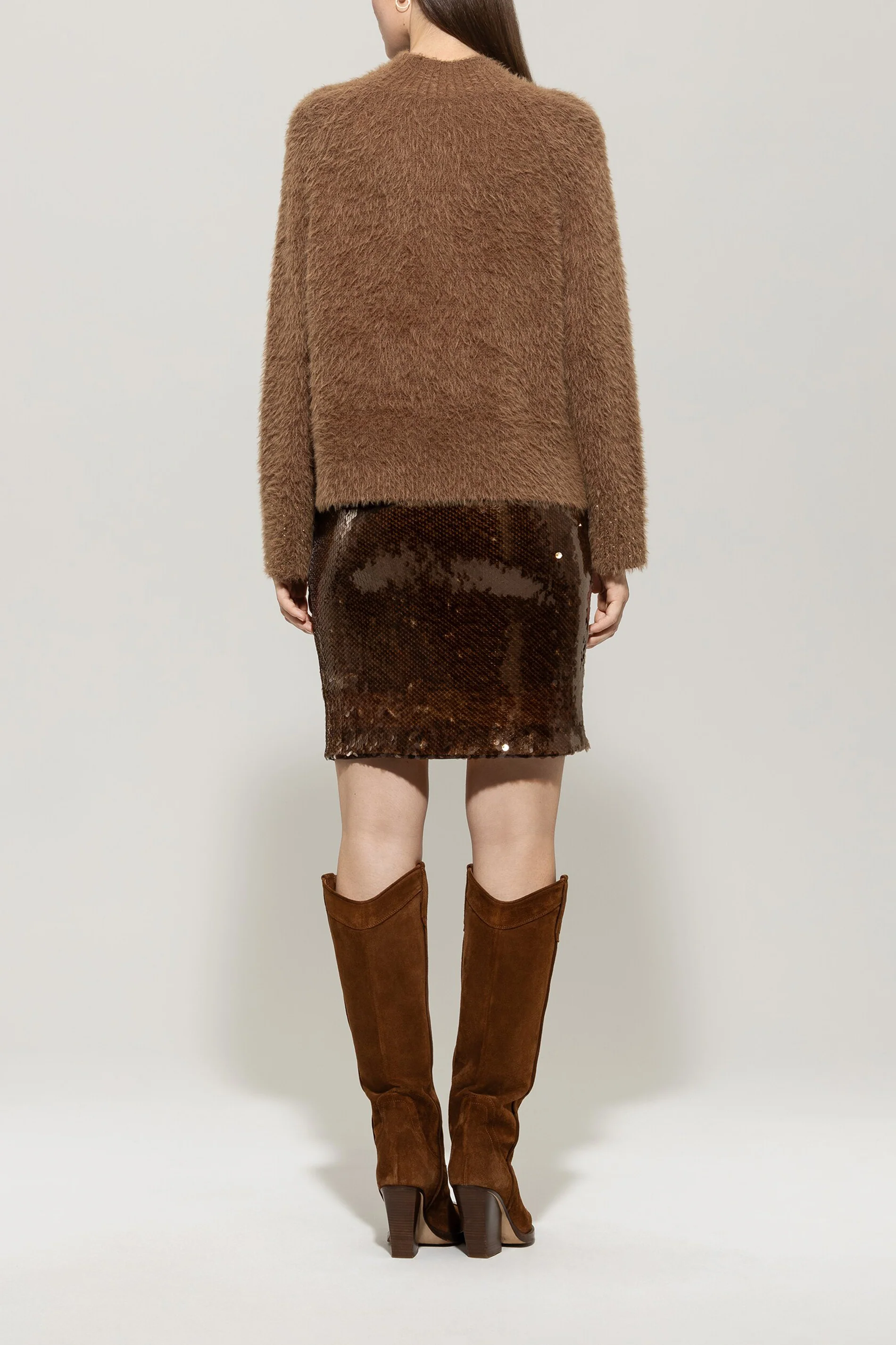 Minirock mit Pailletten - walnut - Standard - Image 3