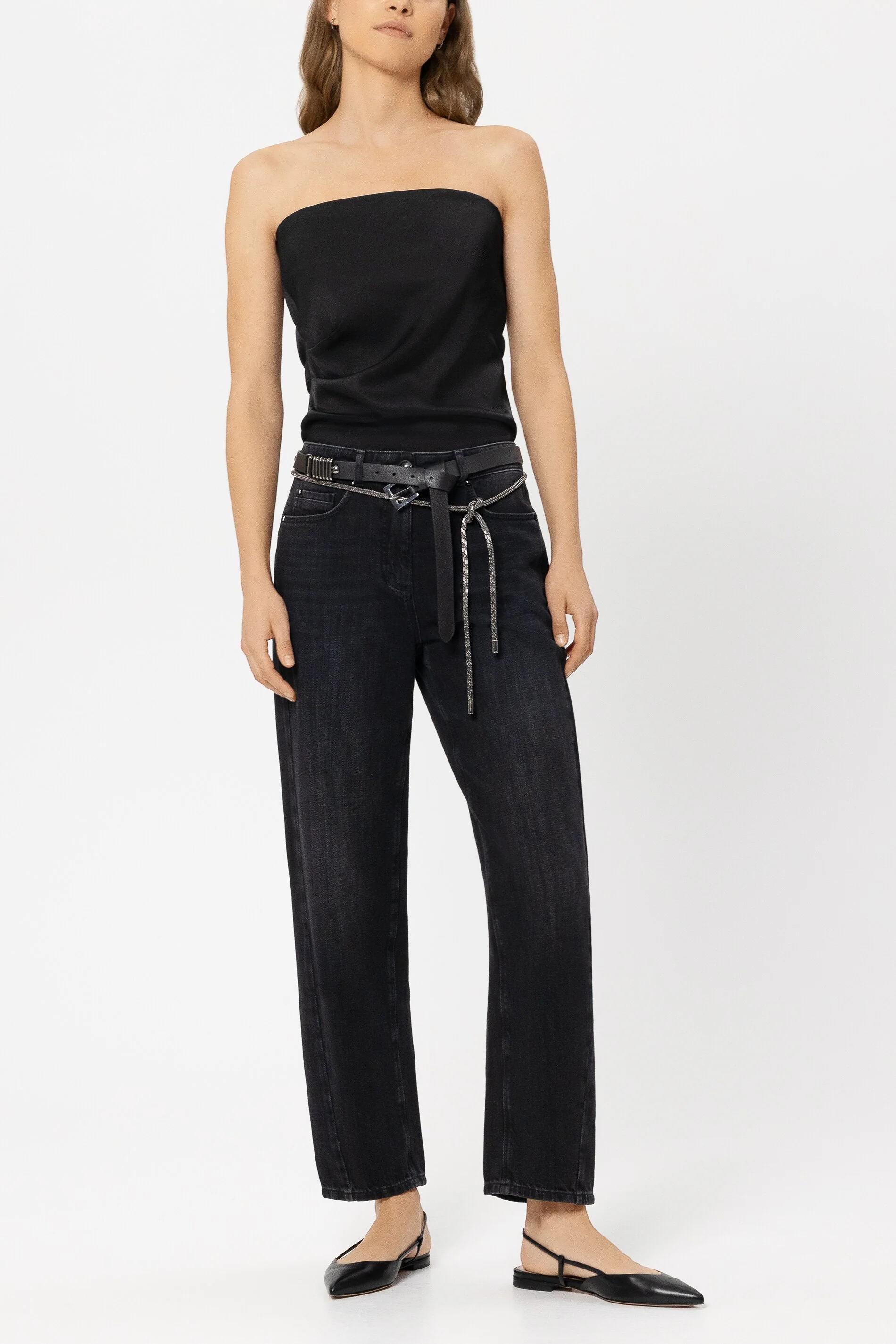 Off-Shoulder-Corsage - black - Standard