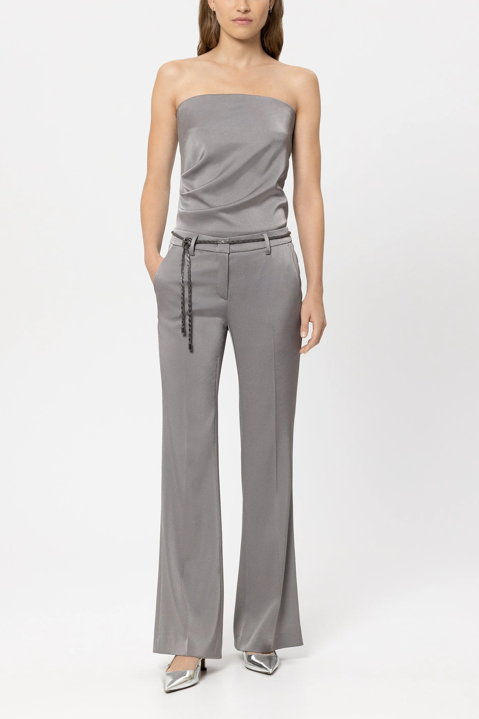 Off-Shoulder-Corsage - platin - Standard