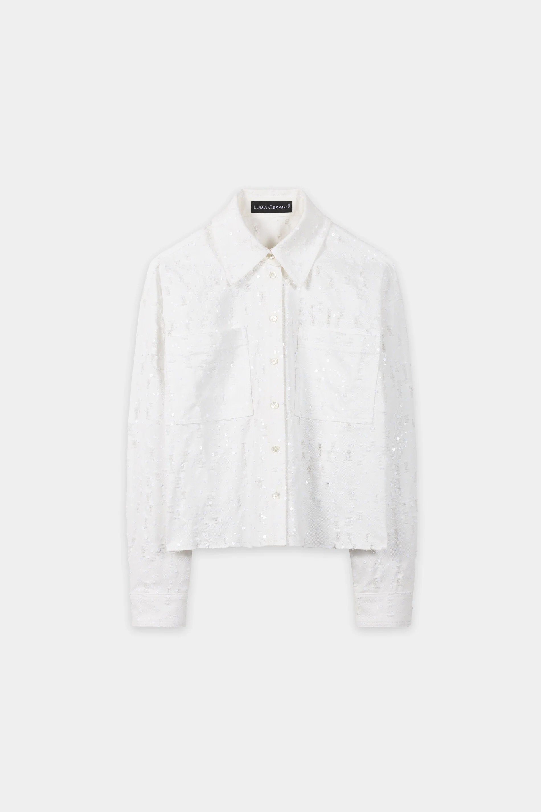 Pailletten-Baumwolljacke - white - Standard - Image 5