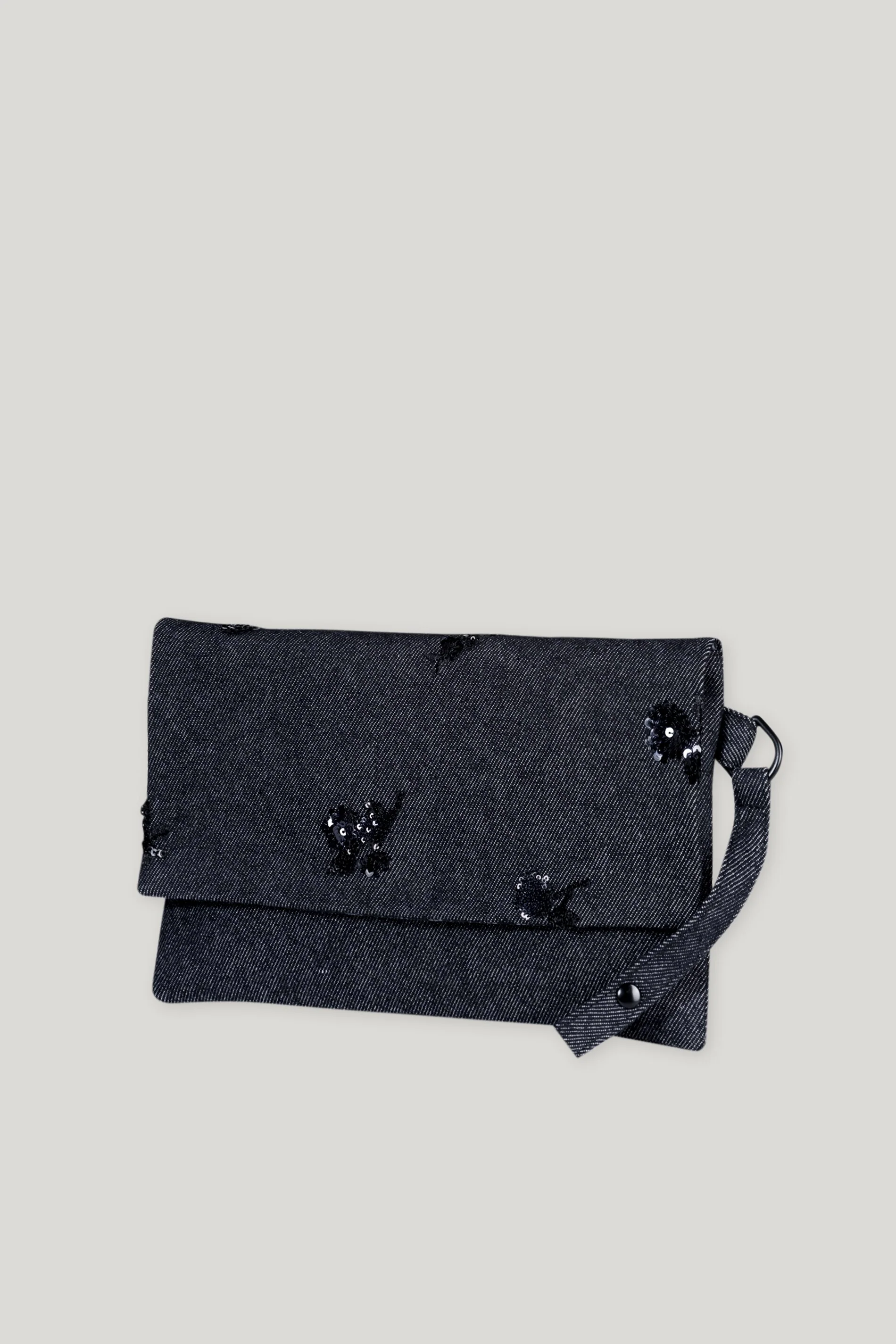 Pailletten-Denim-Clutch - dark denim blue - Standard - Image 3