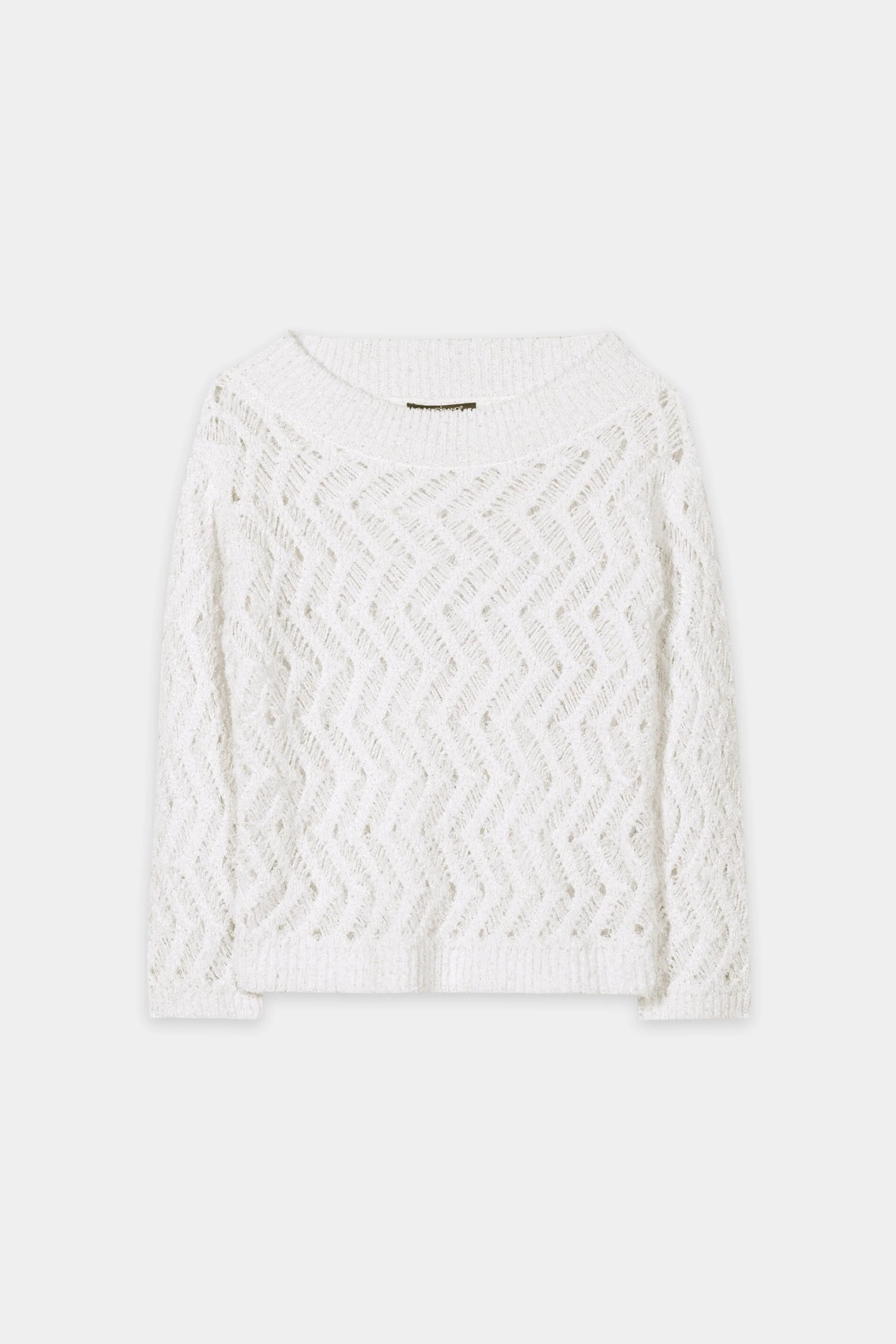 Pailletten-Netzstrick-Pullover - white - Standard - Image 5