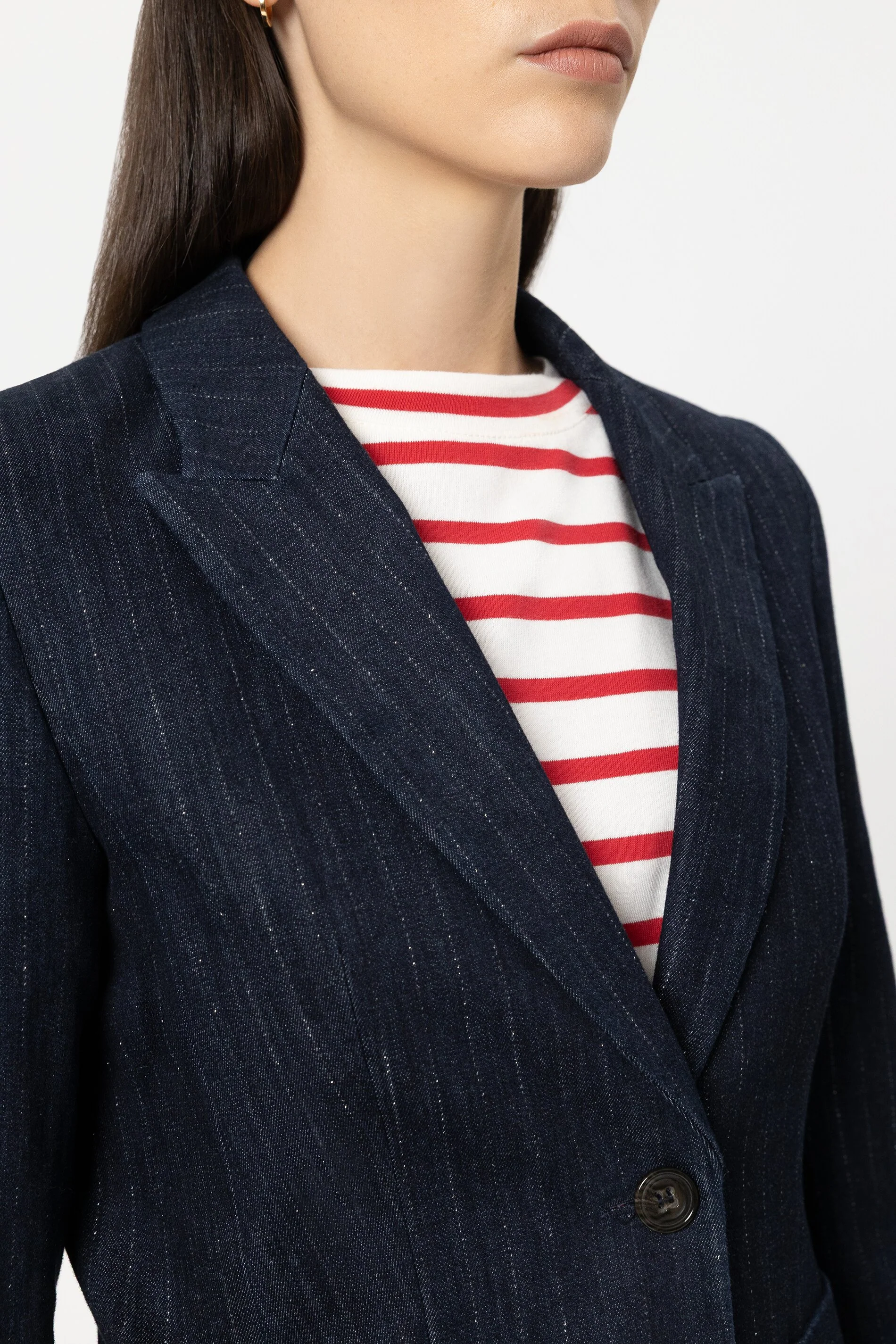 Pinstripe-Denim-Blazer - denim blue - Standard - Image 4