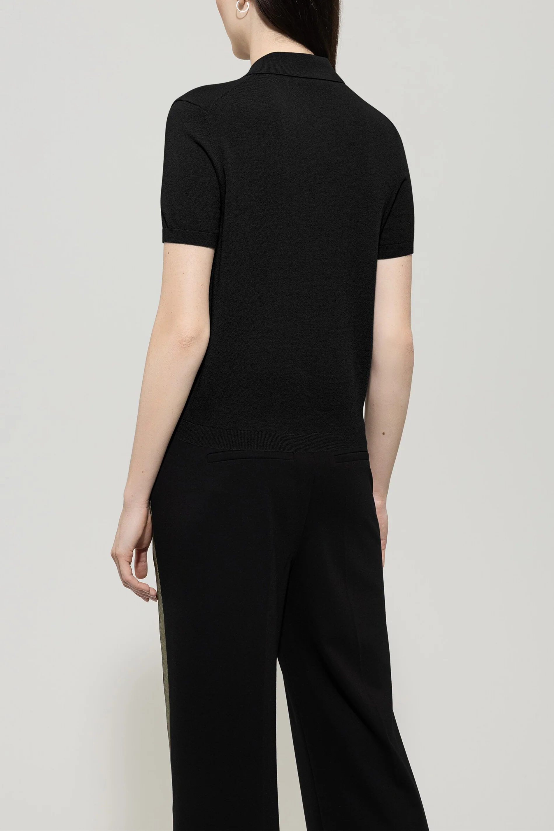 Polo-Shirt aus Woll-Mix - deep black - Standard - Image 3