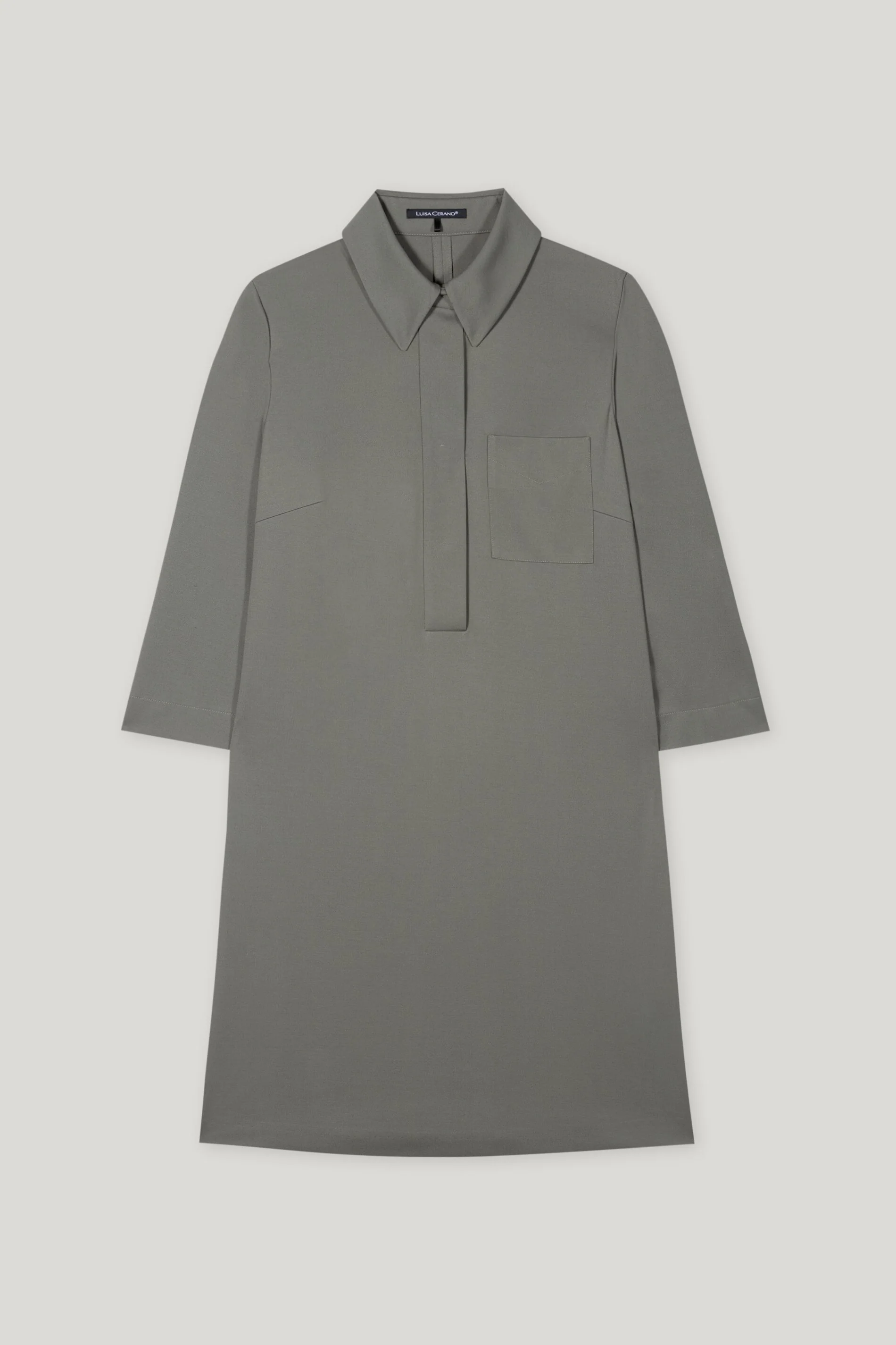 Polokleid aus Punto-Milano - cool khaki - Standard - Image 5
