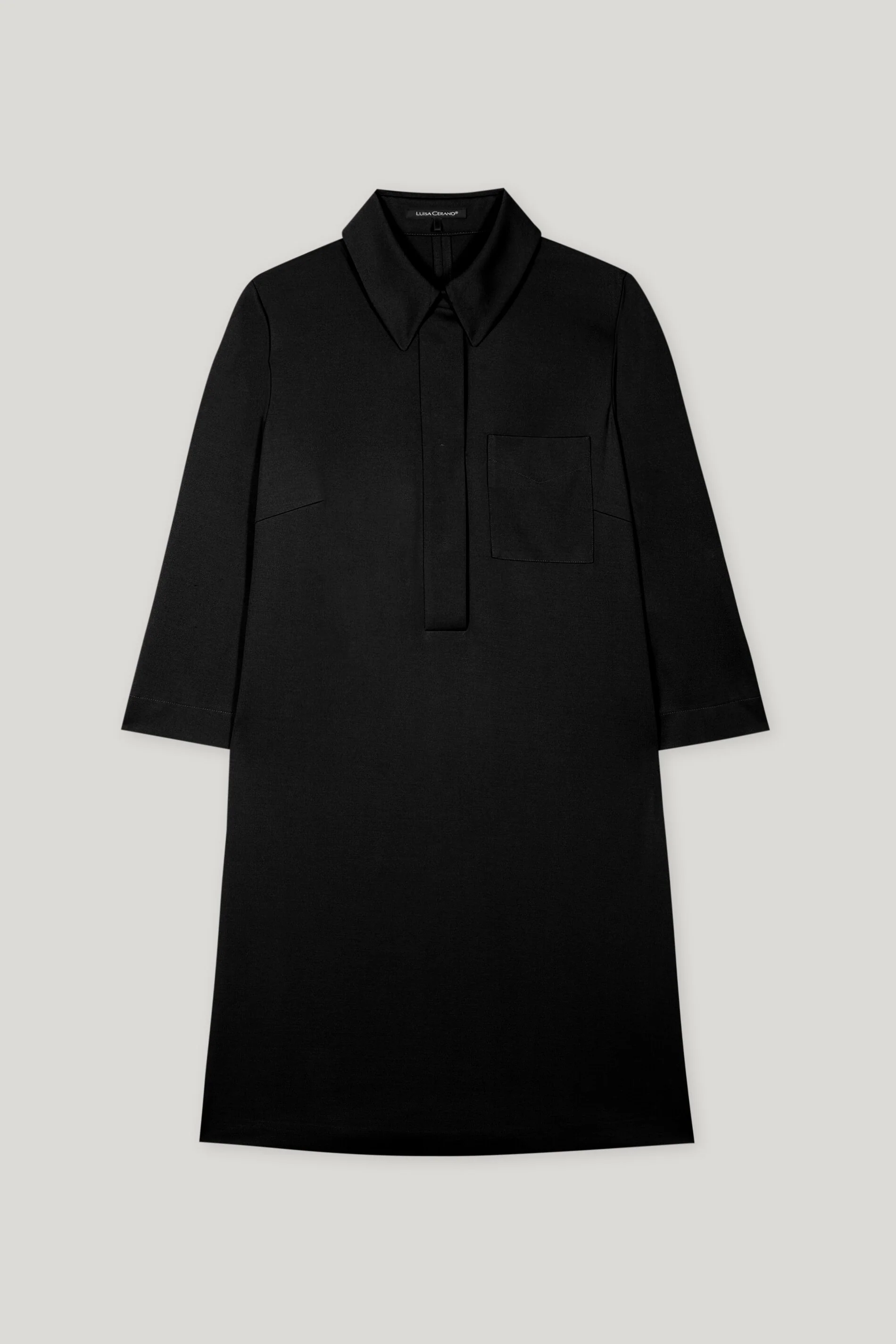 Polokleid aus Punto-Milano - deep black - Standard - Image 5