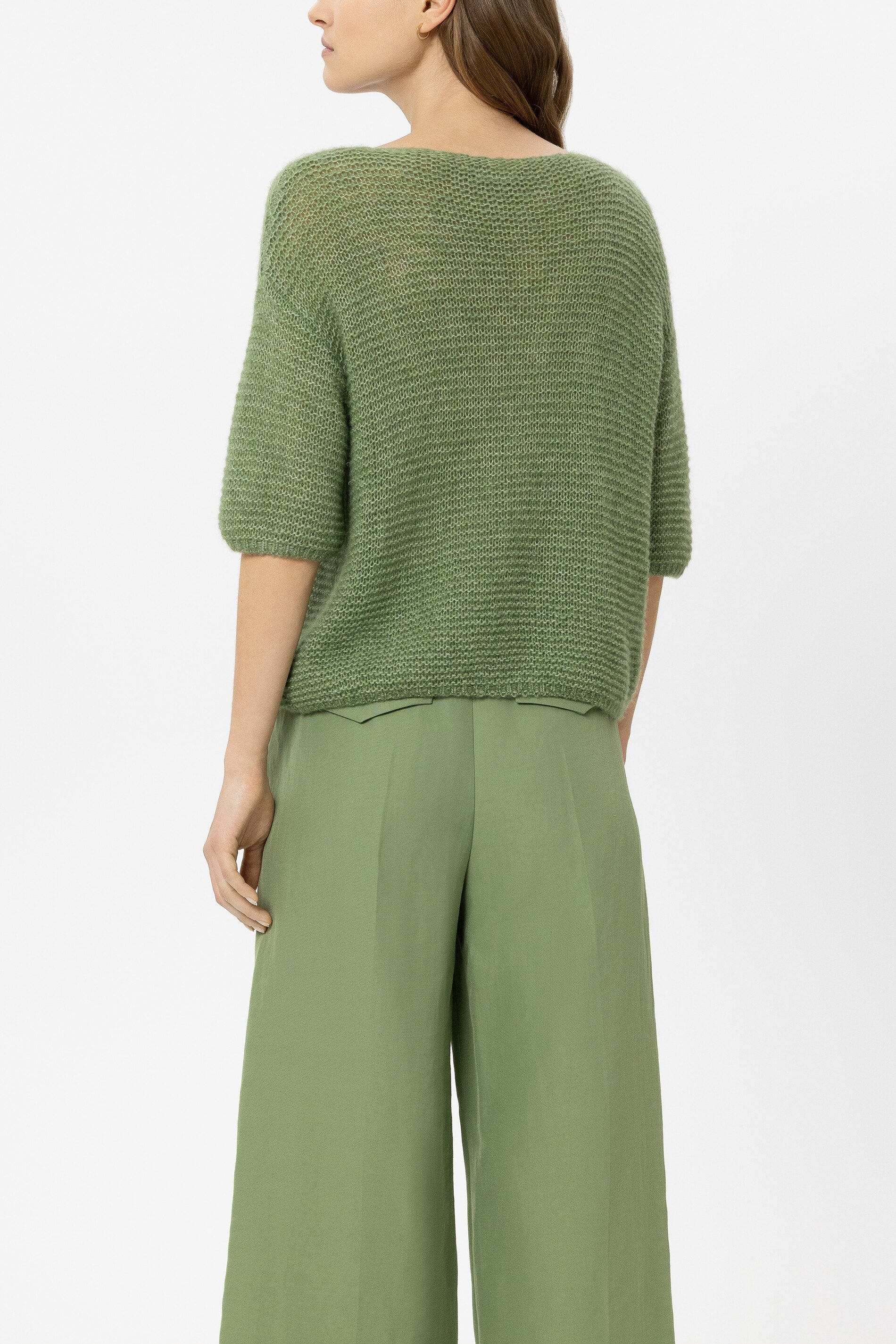 Pullover aus Alpaka-Mix - moss green - Standard - Image 3