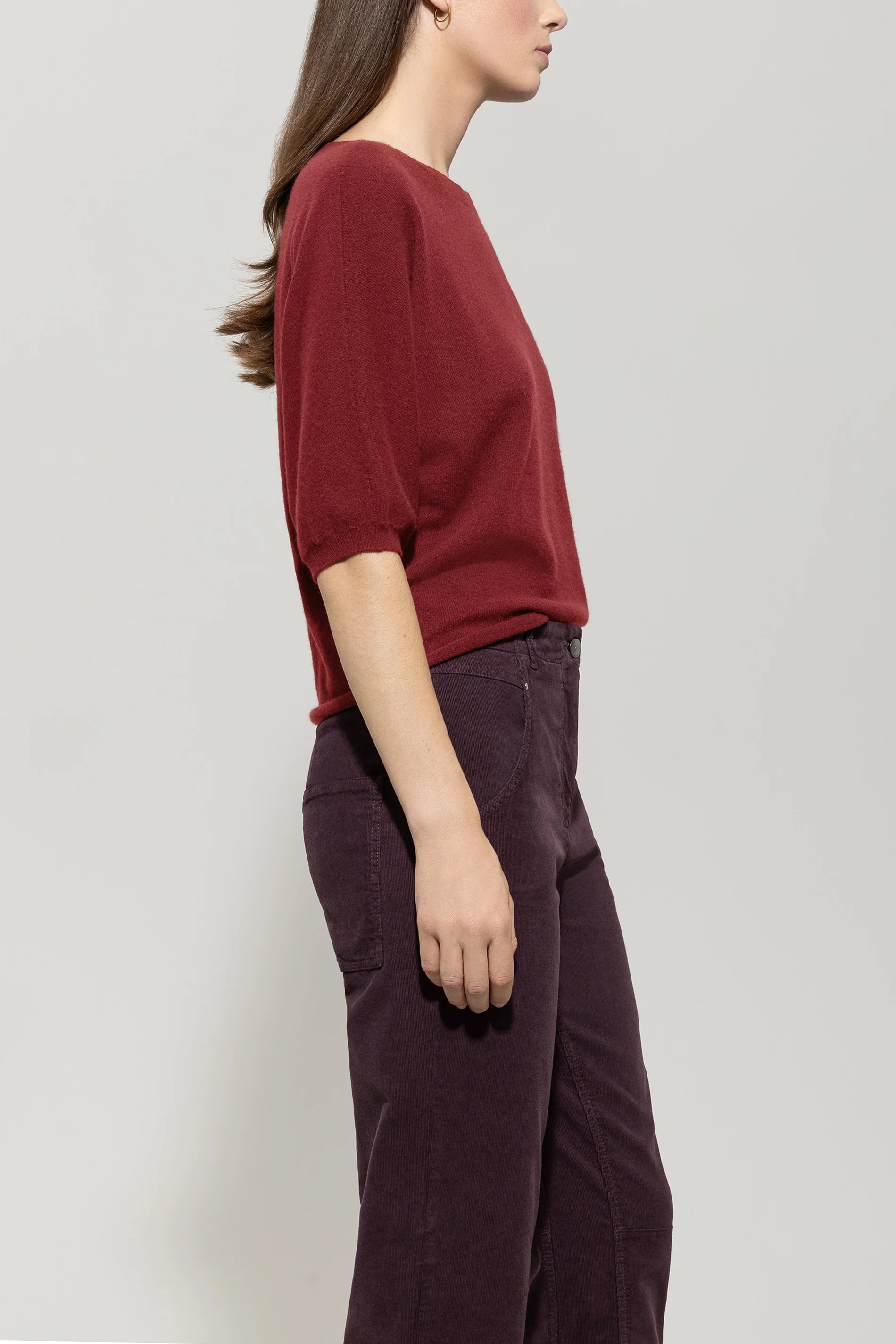 Pullover aus Kaschmir-Mix - berry red - Standard - Image 2