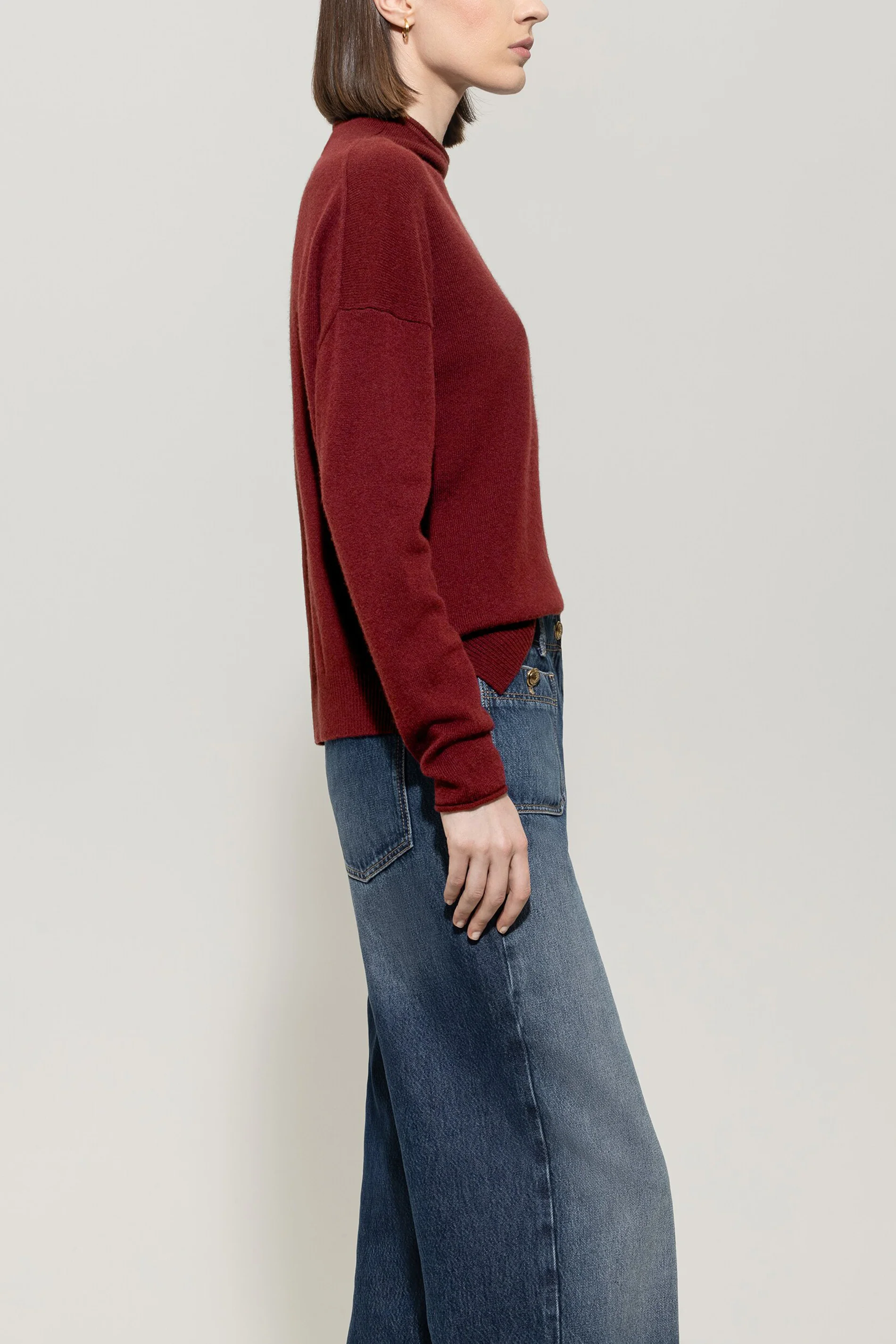 Pullover aus Kaschmir-Mix - berry red - Standard - Image 2