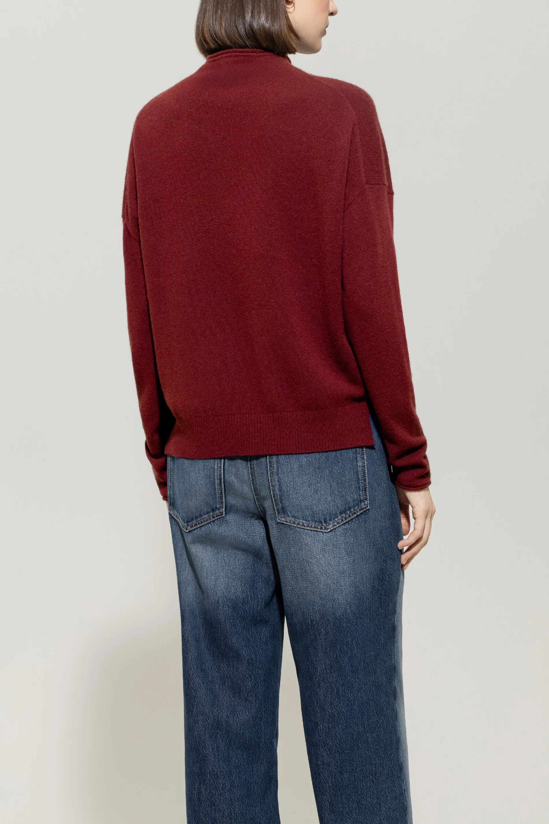 Pullover aus Kaschmir-Mix - berry red - Standard - Image 3