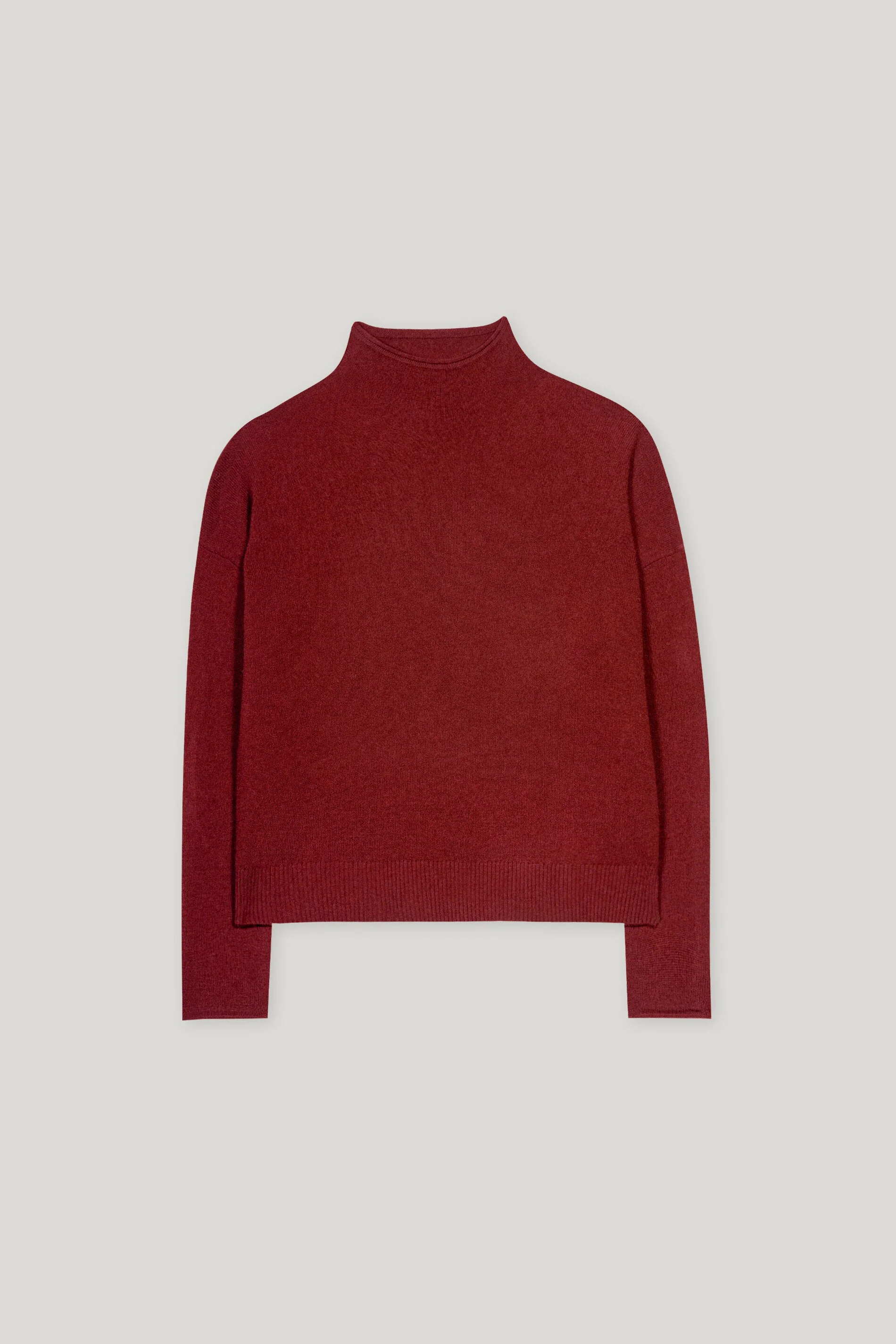 Pullover aus Kaschmir-Mix - berry red - Standard - Image 5