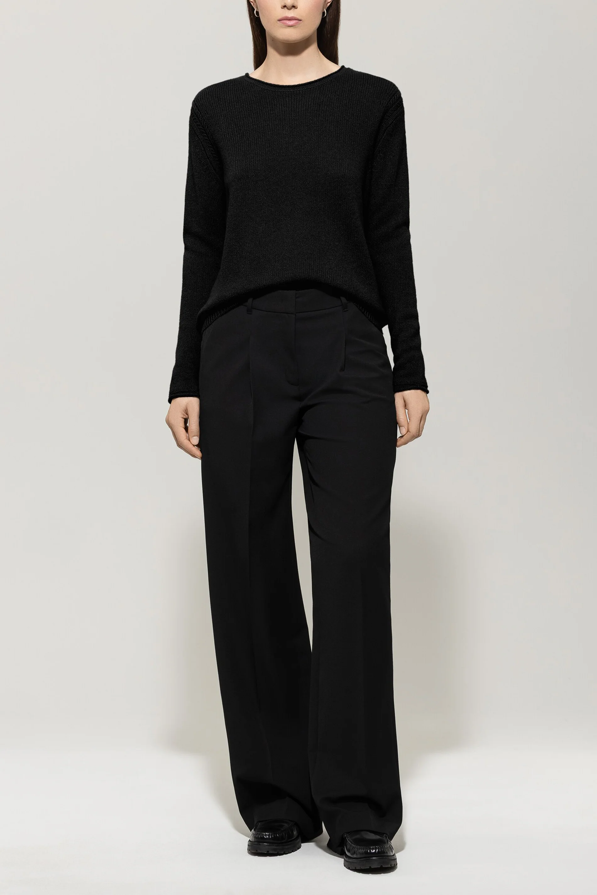 Pullover aus Kaschmir-Mix - deep black - Standard