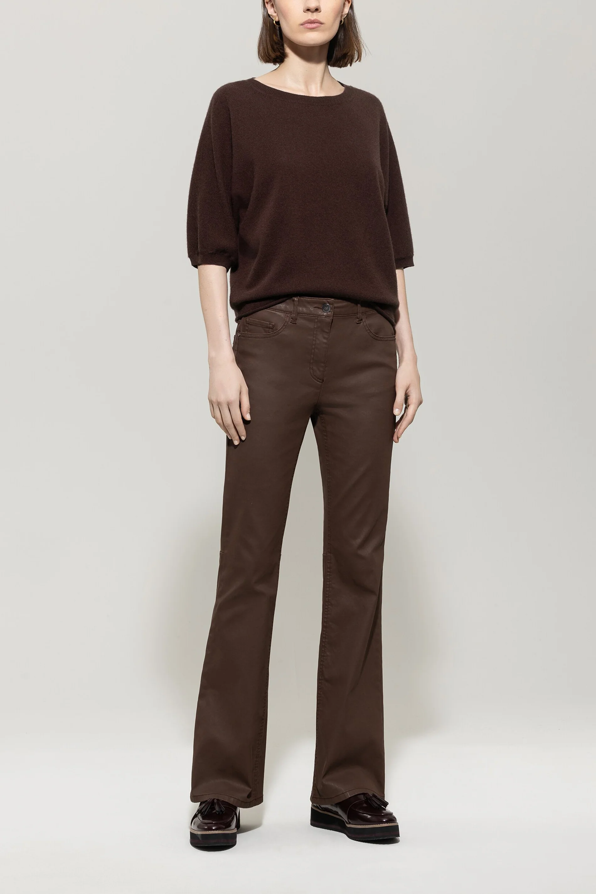 Pullover aus Kaschmir-Mix - espresso - Standard