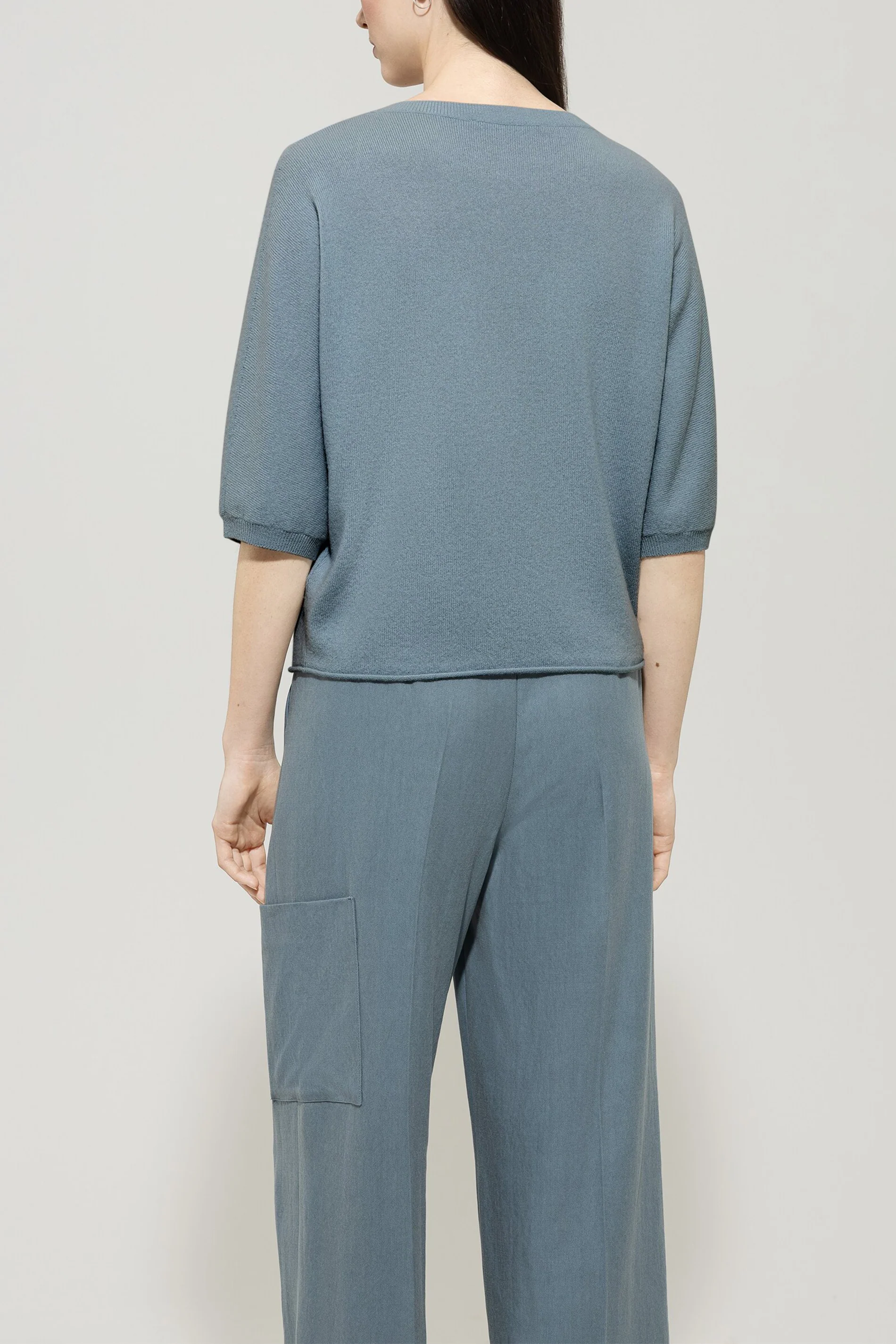 Pullover aus Kaschmir-Mix - greyish blue - Standard - Image 3