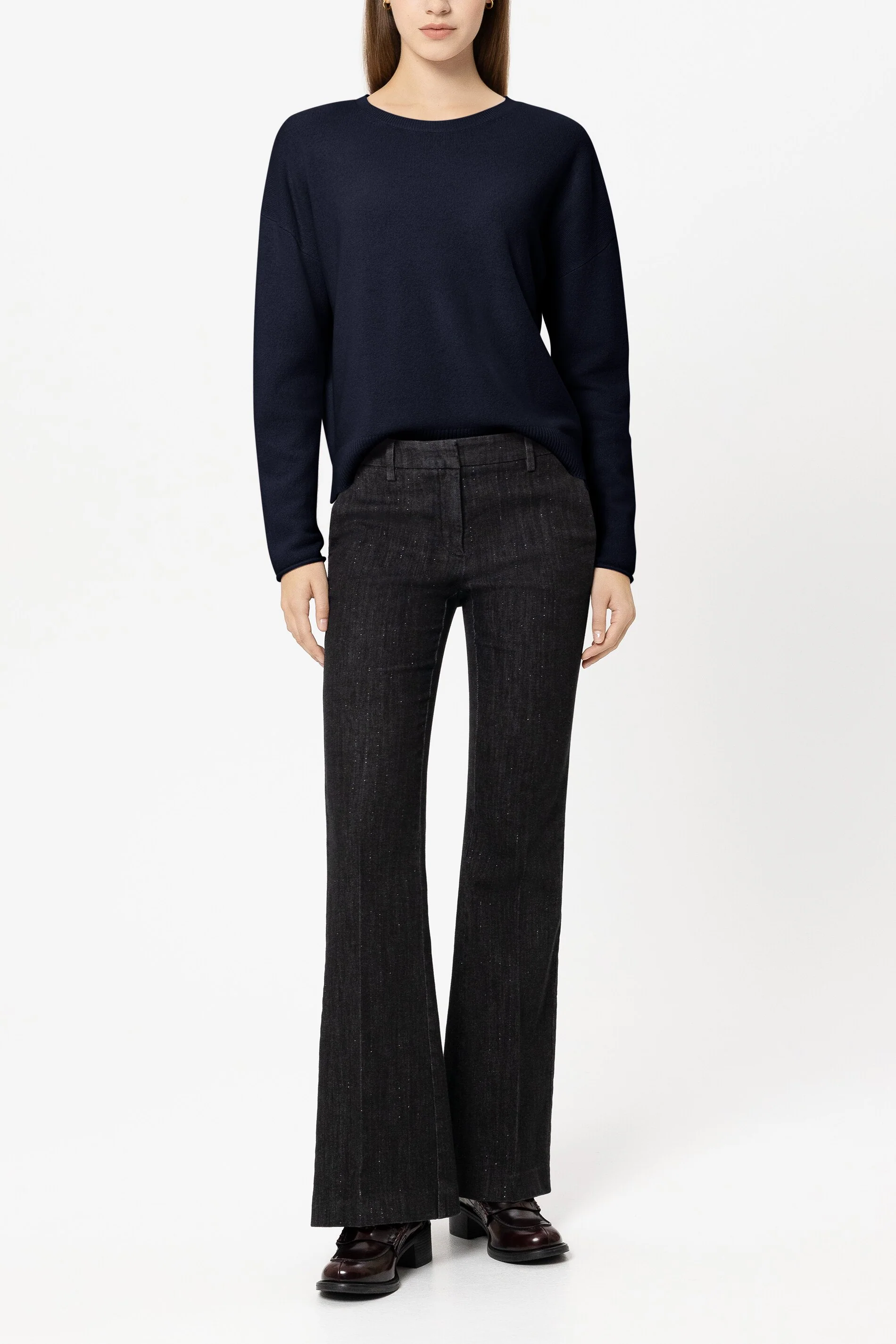 Pullover aus Kaschmir-Mix - navy blue - Standard