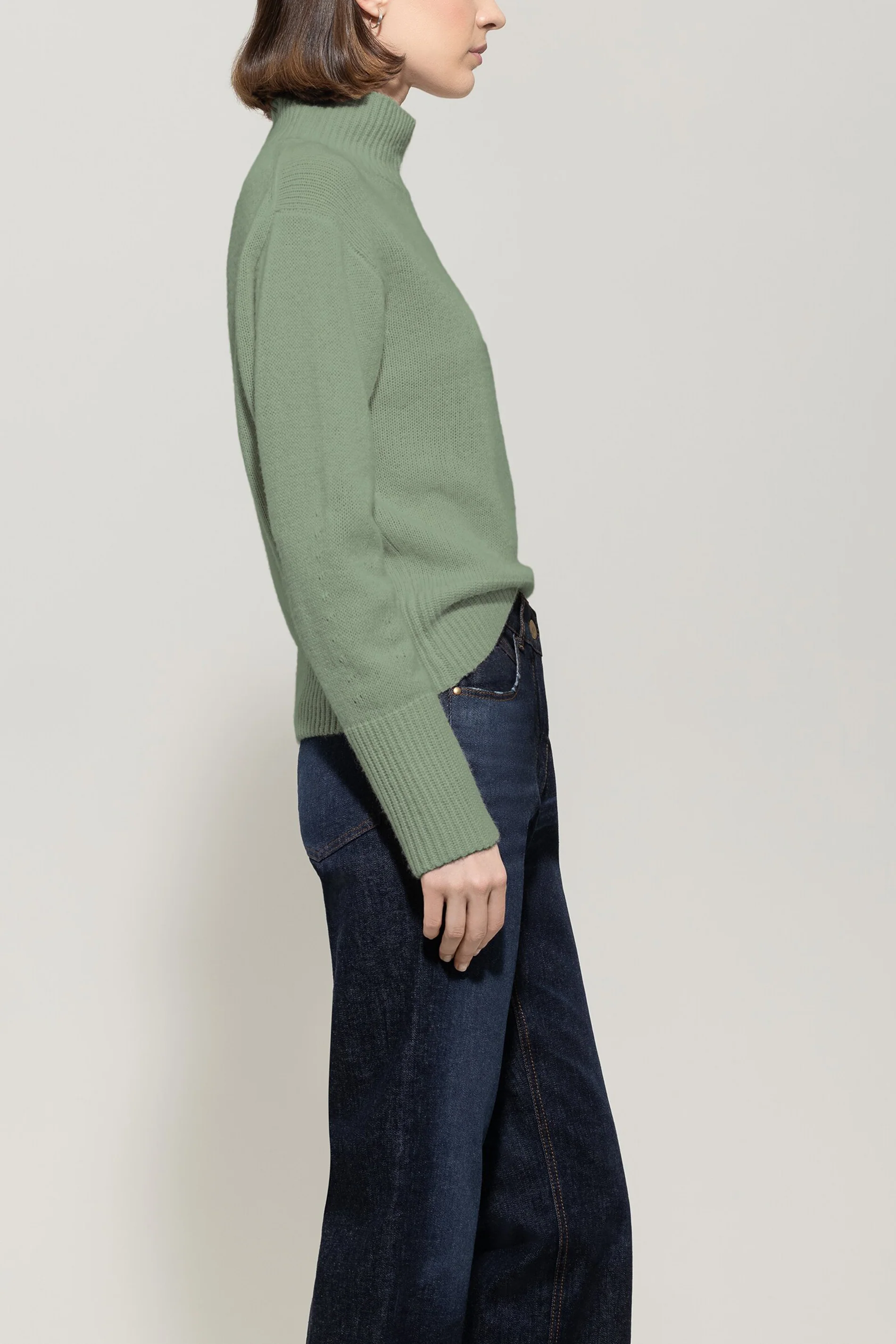 Pullover aus Kaschmir-Mix - salbei - Standard - Image 2