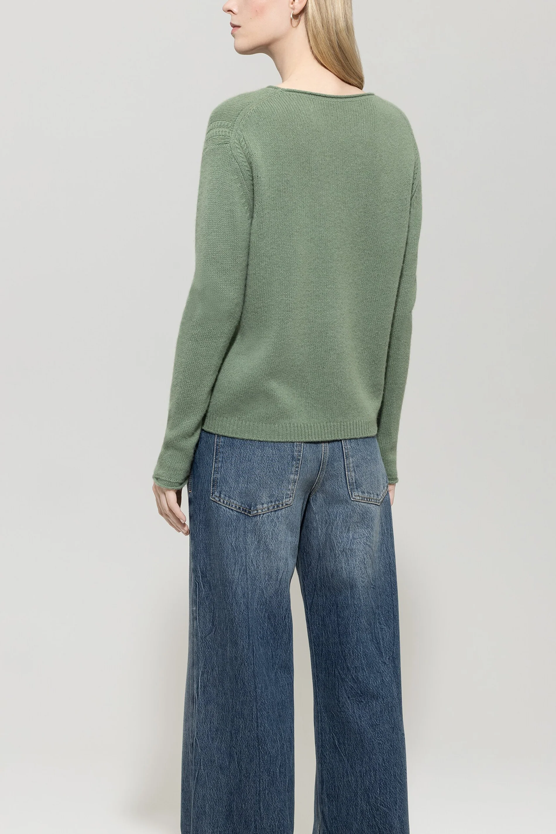 Pullover aus Kaschmir-Mix - salbei - Standard - Image 3