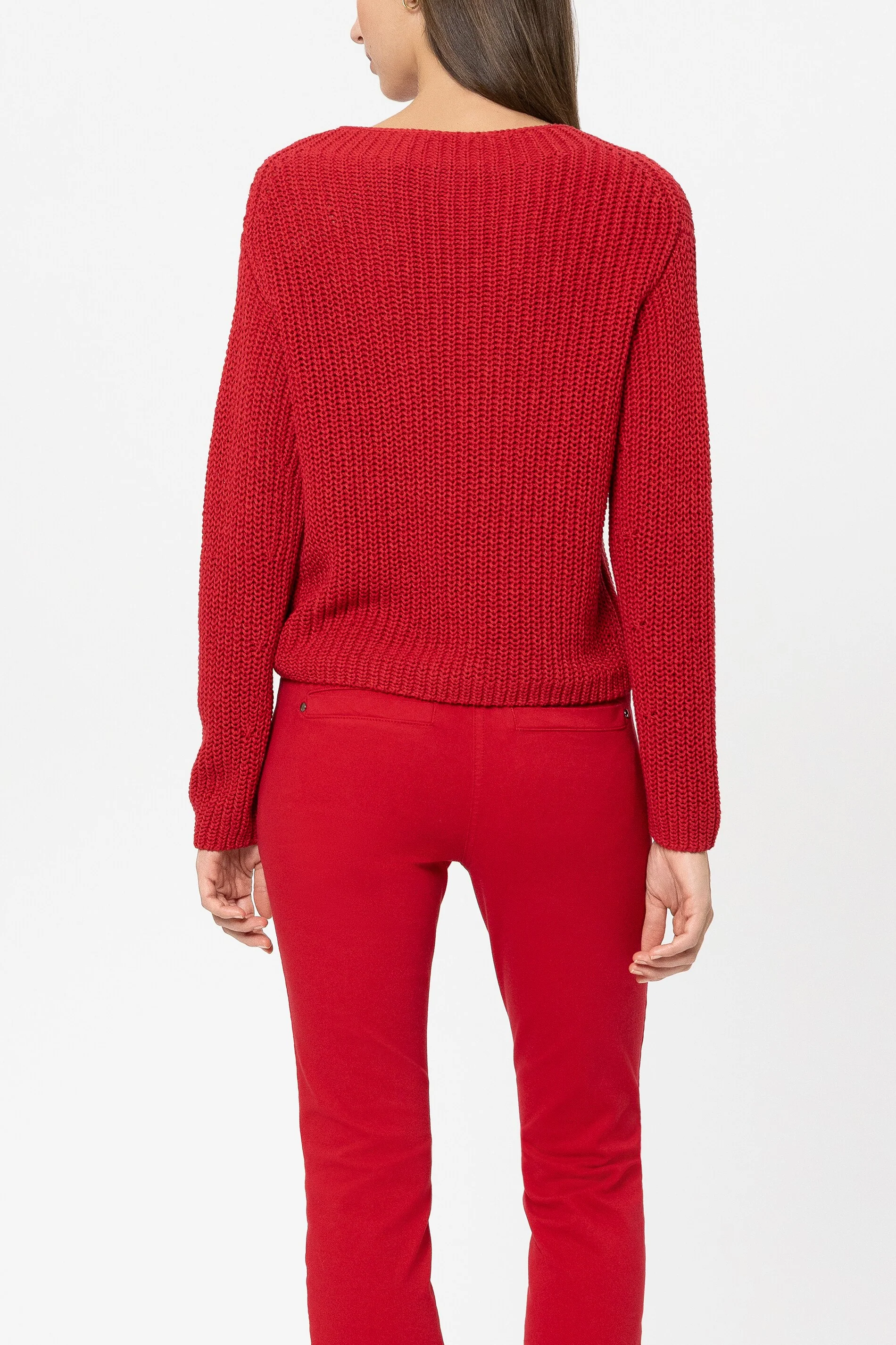 Pullover aus Leinen-Mix - cherry red - Standard - Image 3