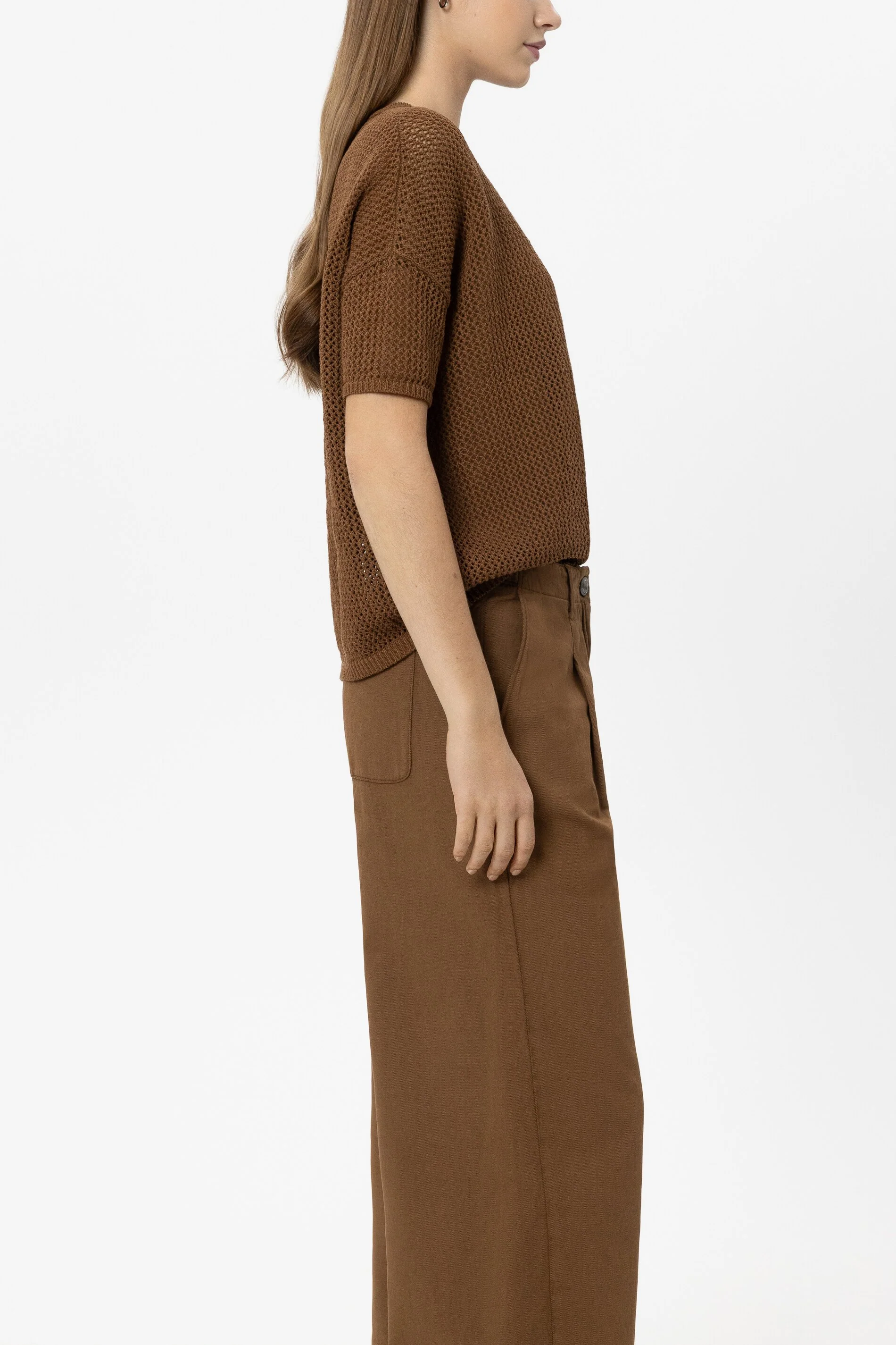 Pullover aus Leinen-Mix - dark terracotta - Standard - Image 2