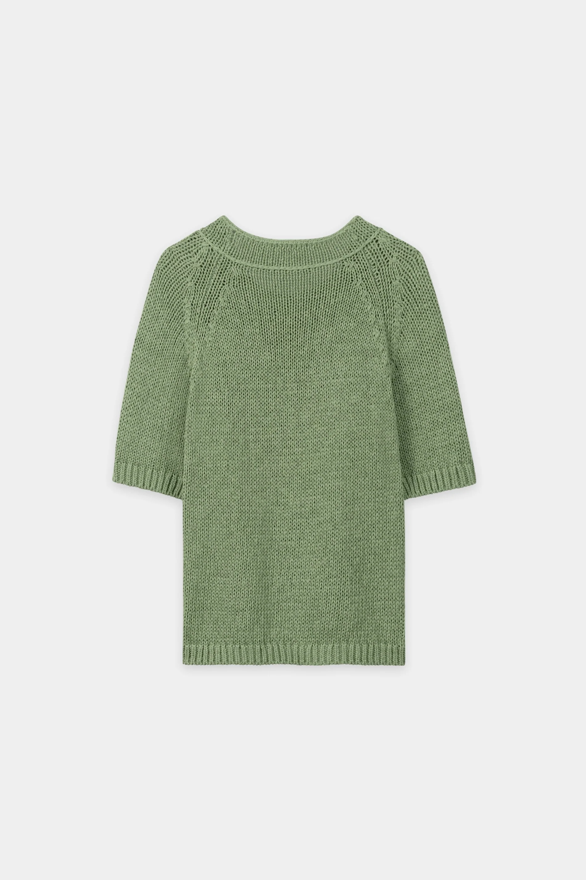 Pullover aus Leinen-Mix - moss green - Standard - Image 6