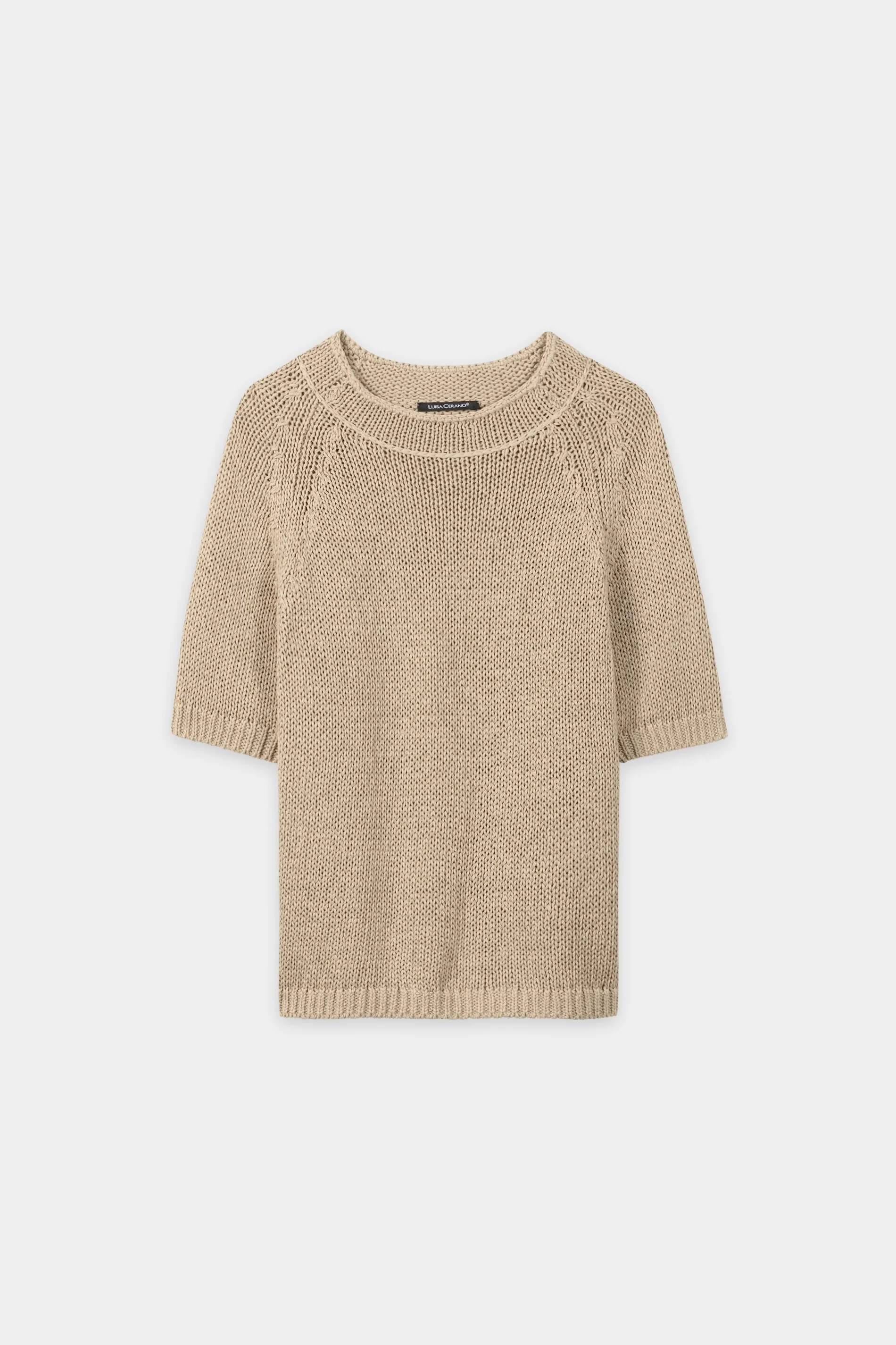 Pullover aus Leinen-Mix - sand - Standard - Image 5
