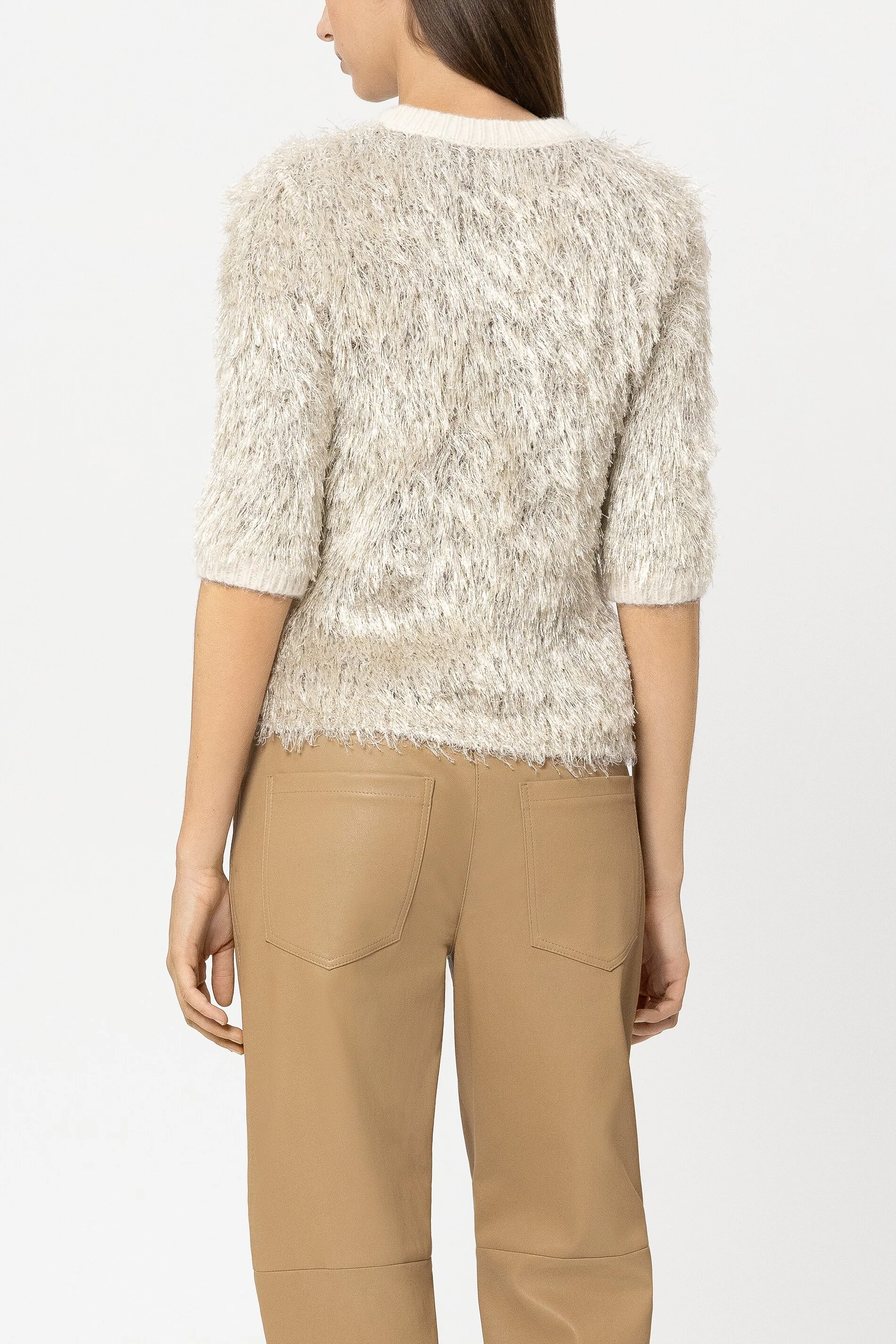 Pullover in Fell-Optik - cream - Standard - Image 3