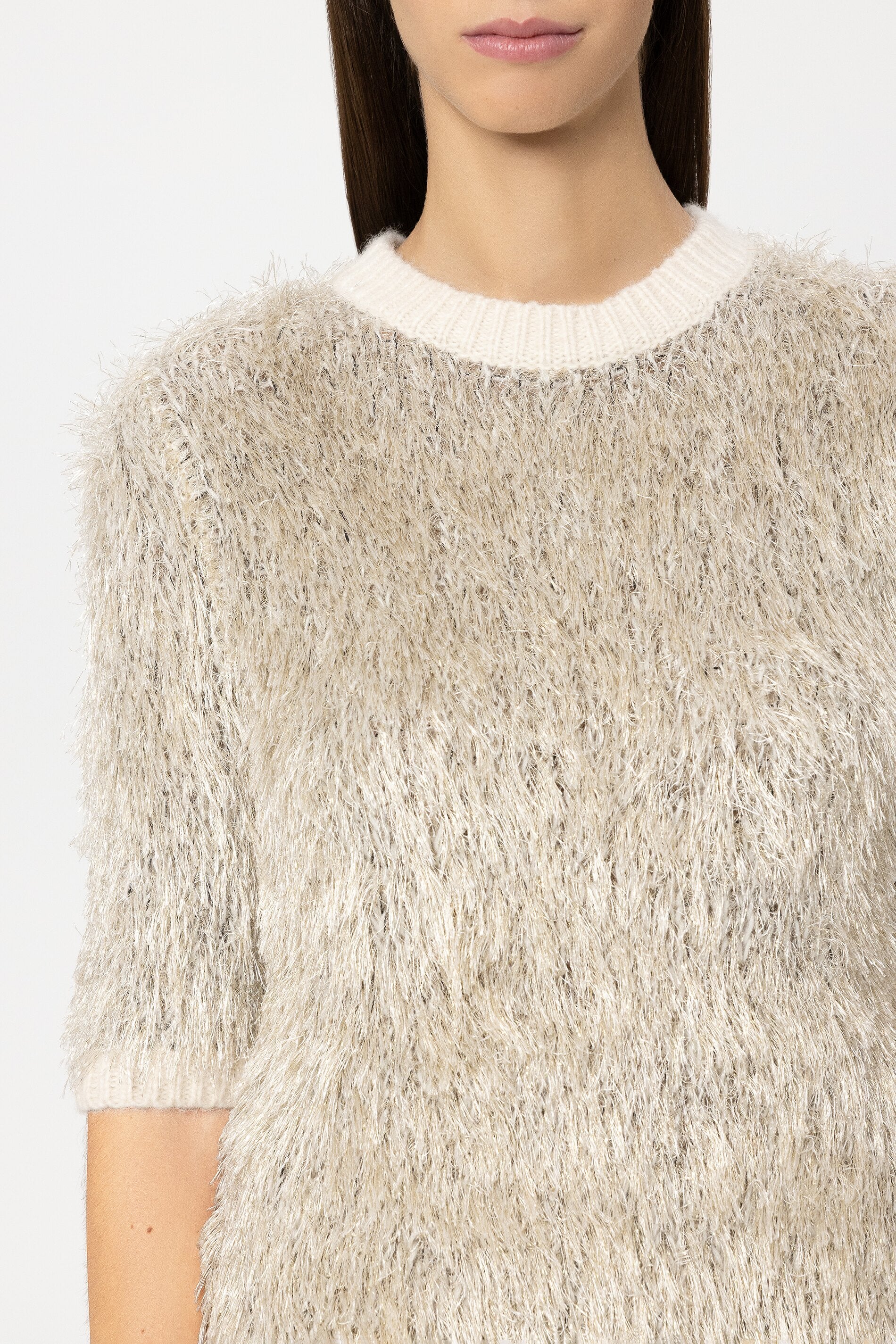 Pullover in Fell-Optik - cream - Standard - Image 4
