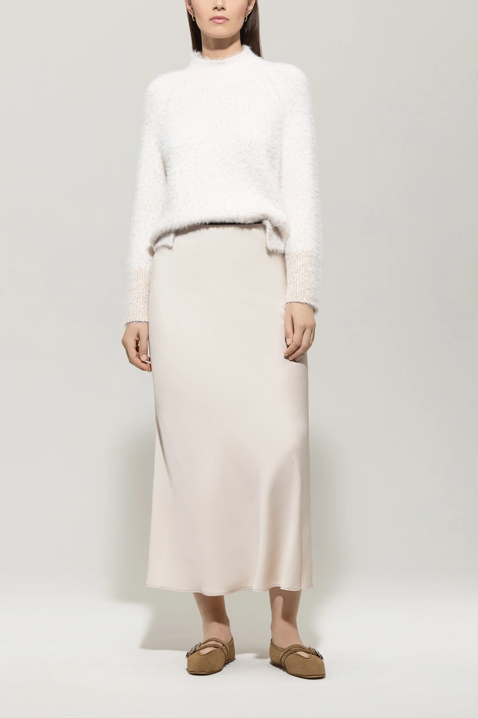 Pullover in Fell-Optik - silky cream - Standard
