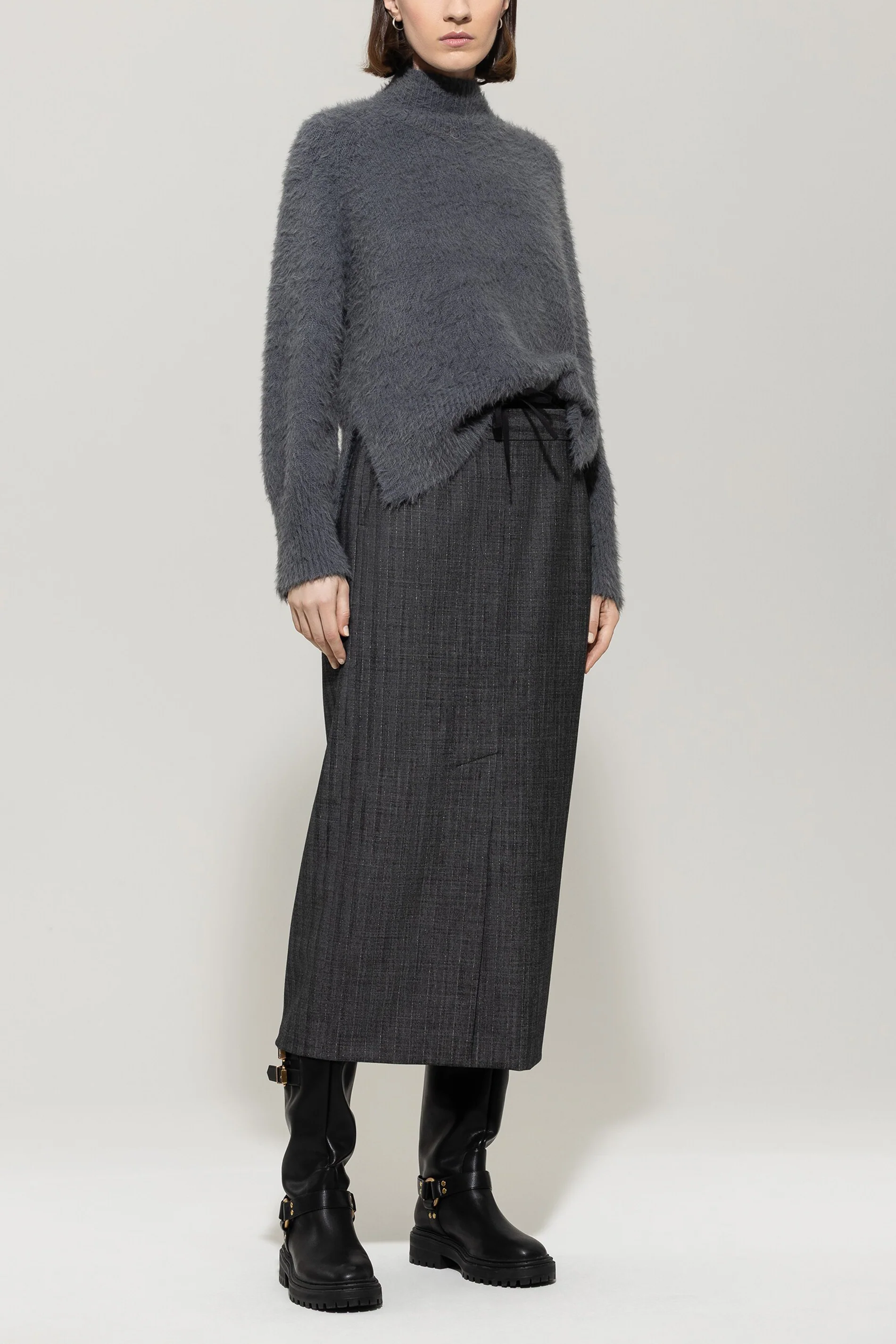 Pullover in Fell-Optik - urban grey - Standard