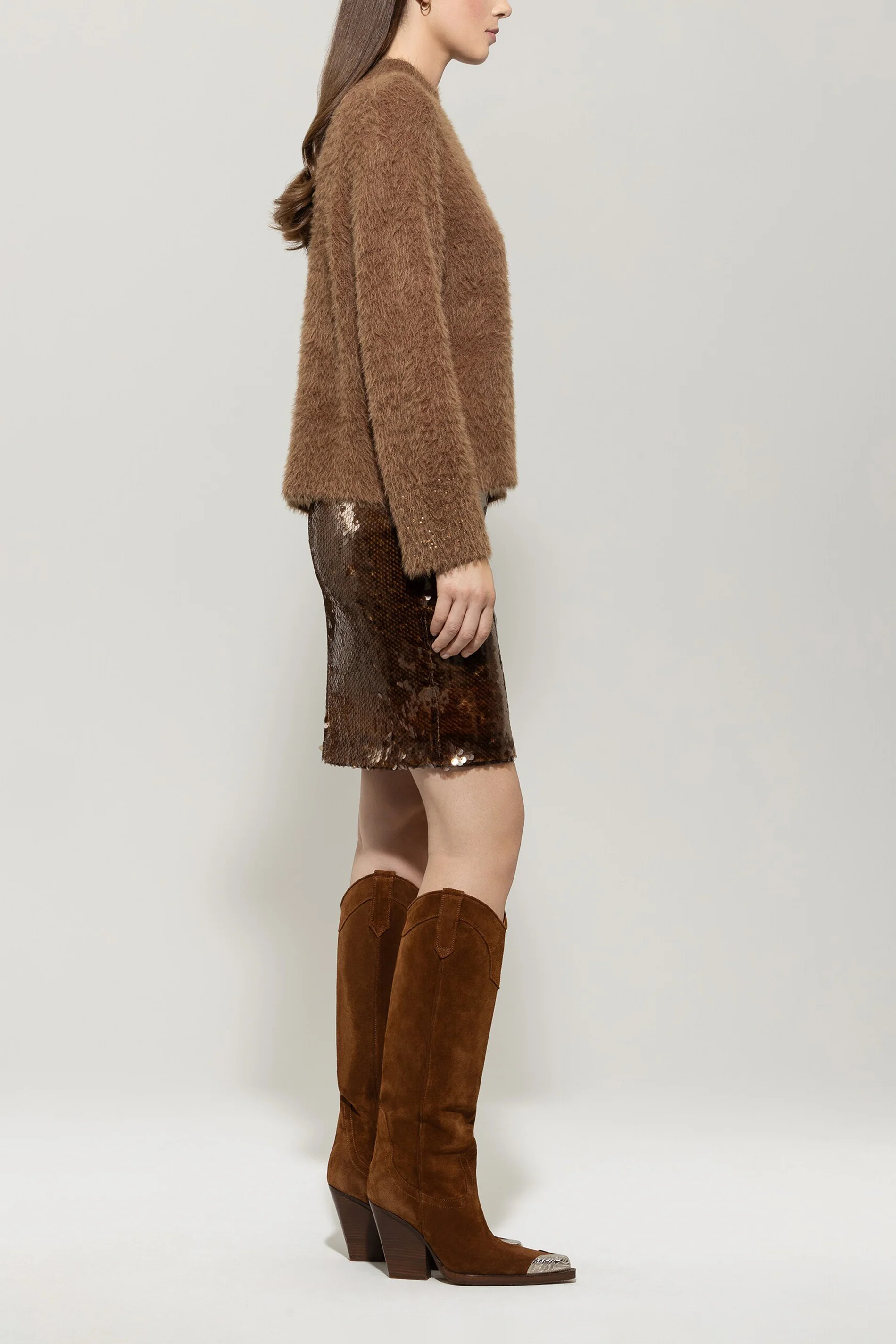 Pullover in Fell-Optik - walnut - Standard - Image 2