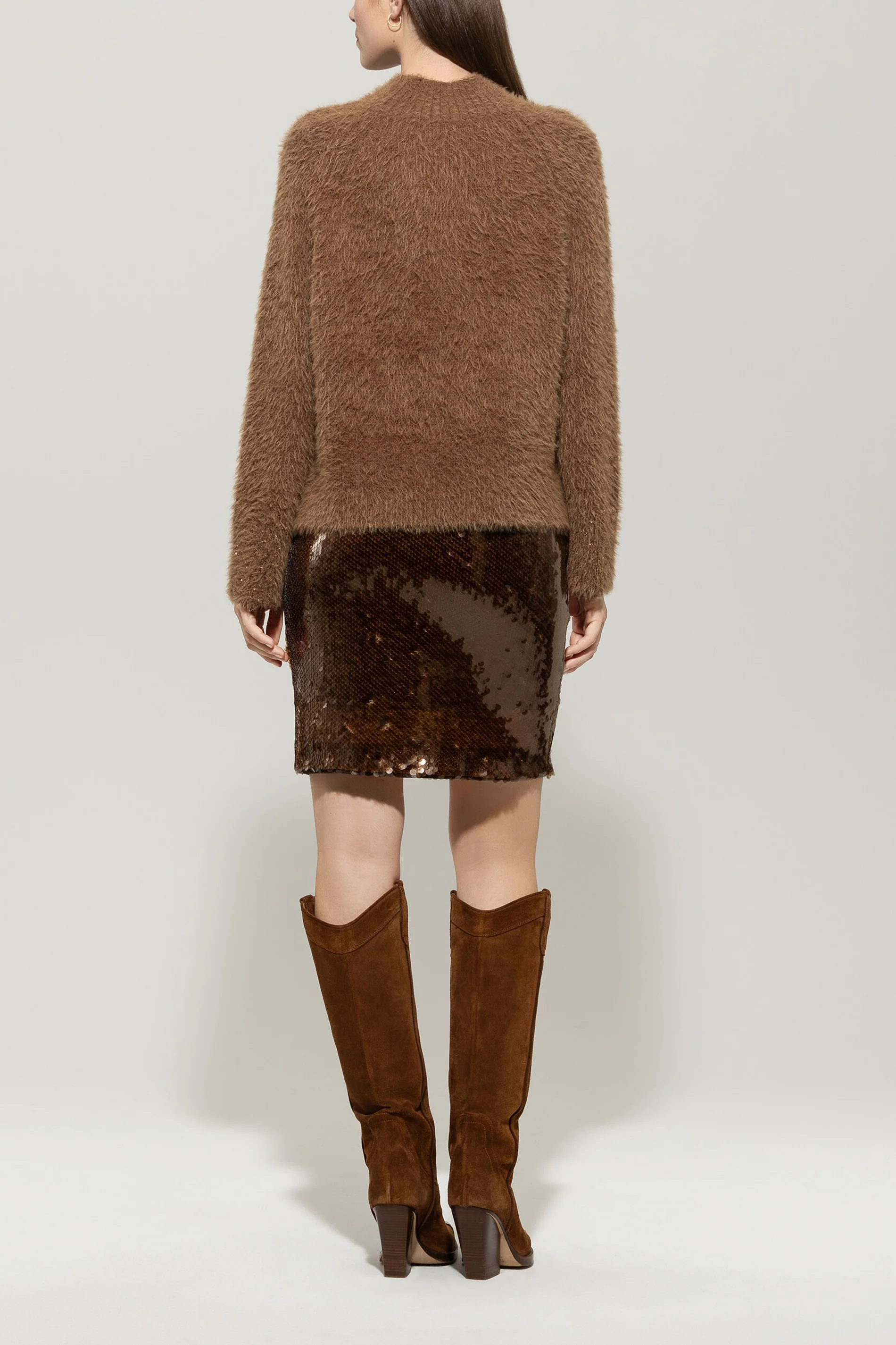 Pullover in Fell-Optik - walnut - Standard - Image 3