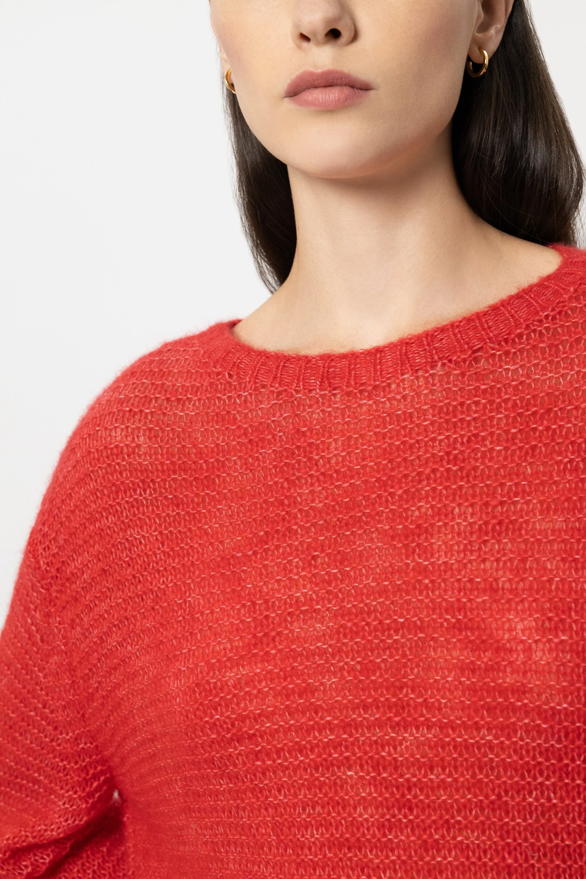 Pullover in Links-Struktur - cherry red - Standard - Image 4