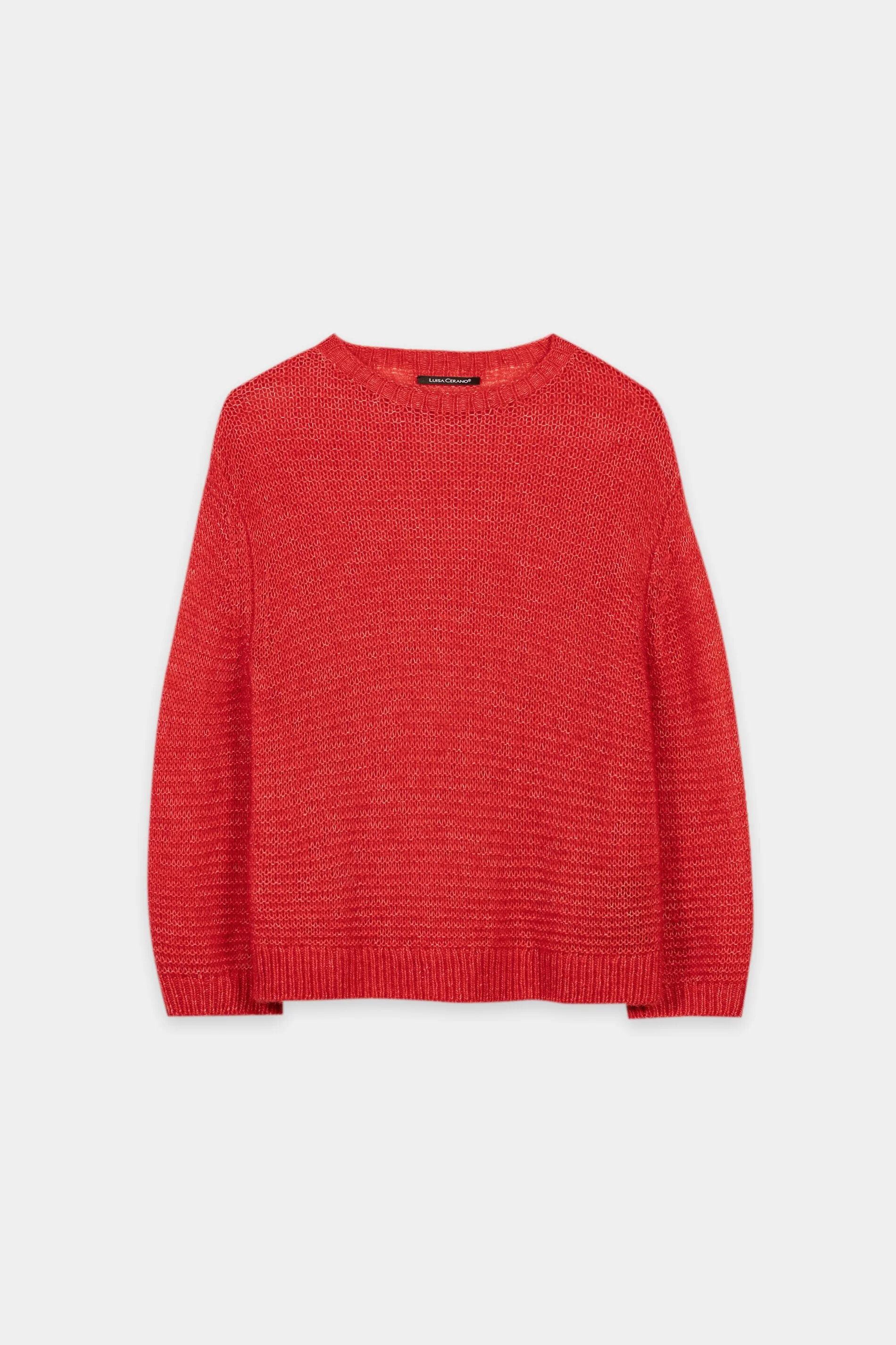 Pullover in Links-Struktur - cherry red - Standard - Image 5