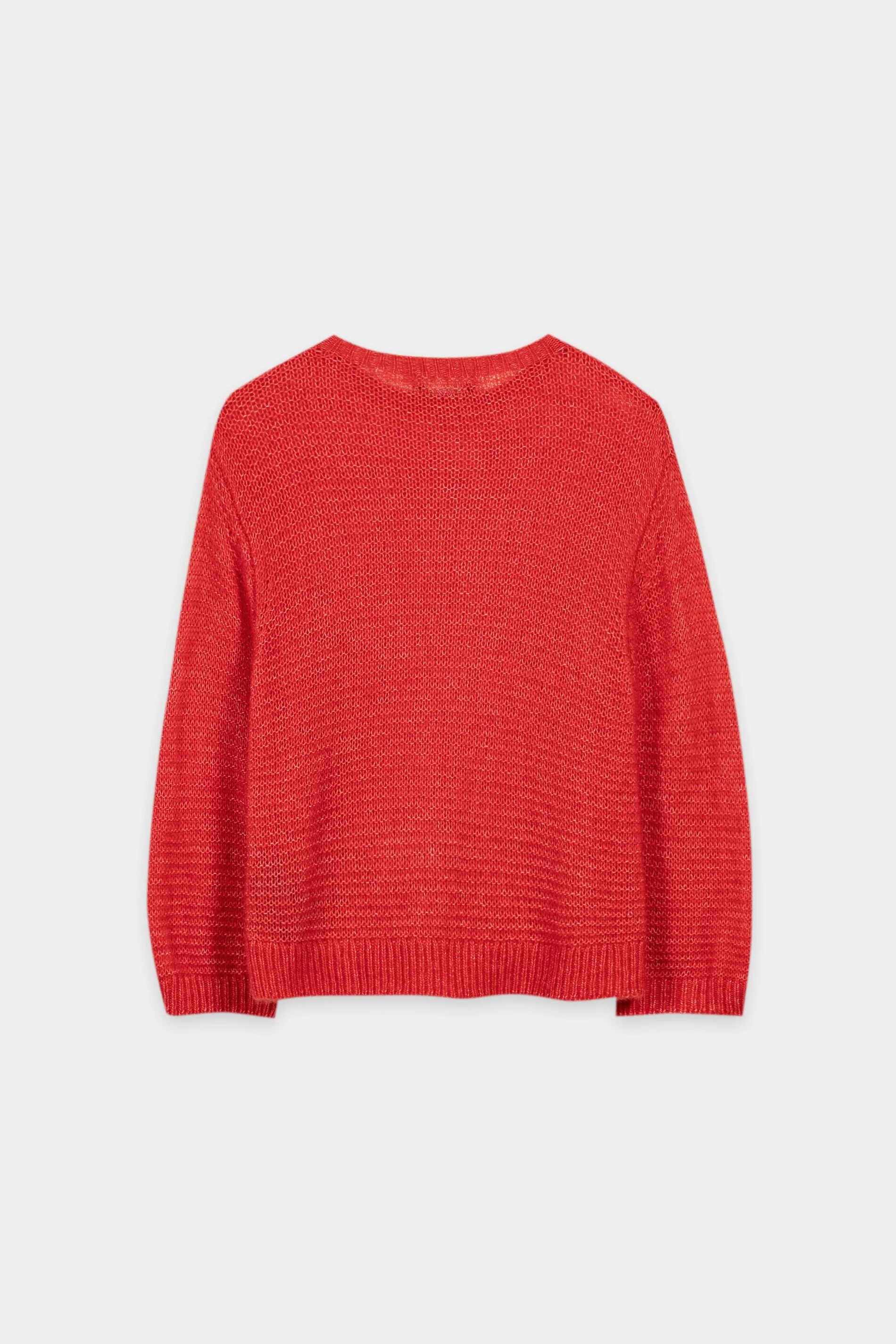 Pullover in Links-Struktur - cherry red - Standard - Image 6