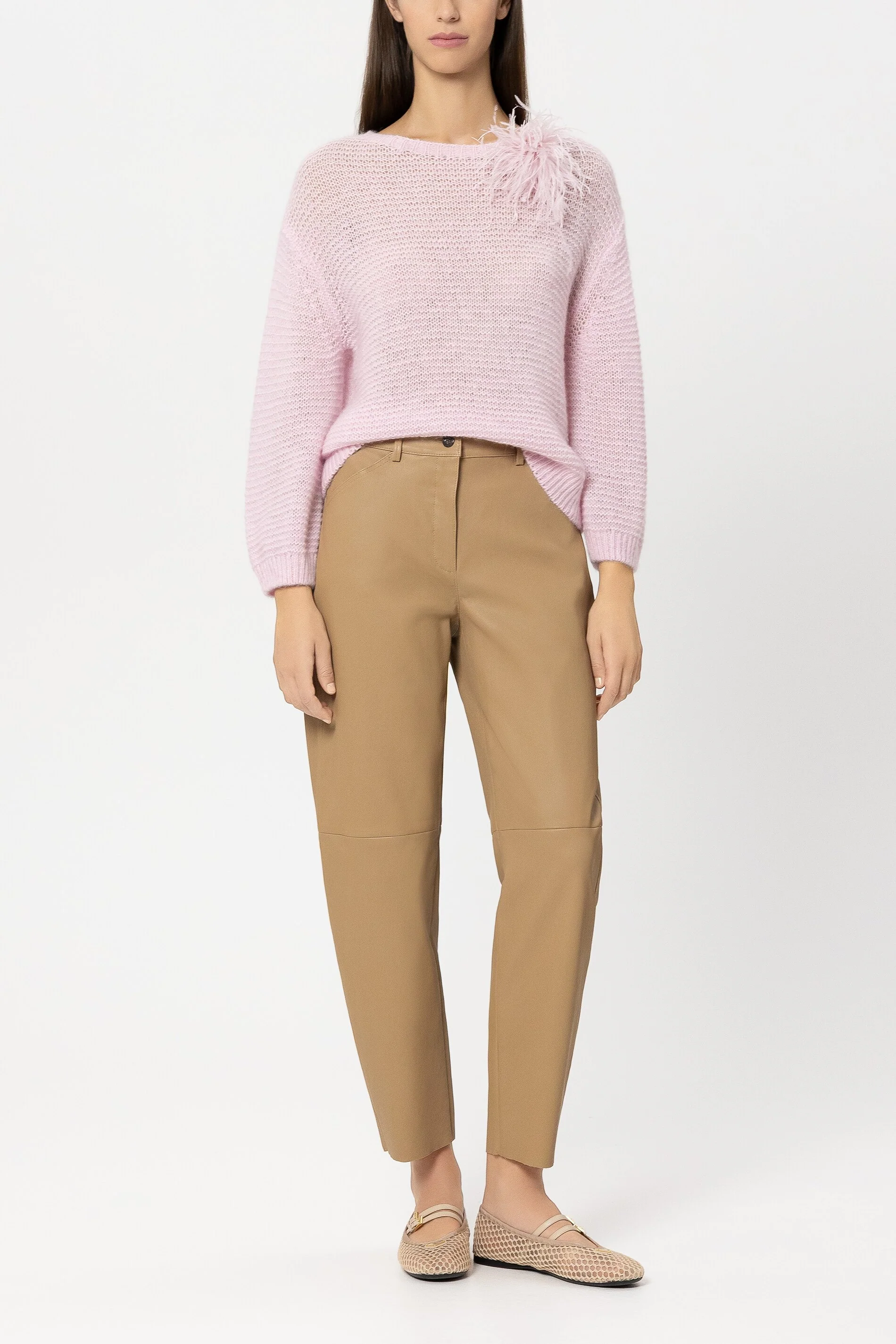 Pullover in Links-Struktur - creamy blush - Standard