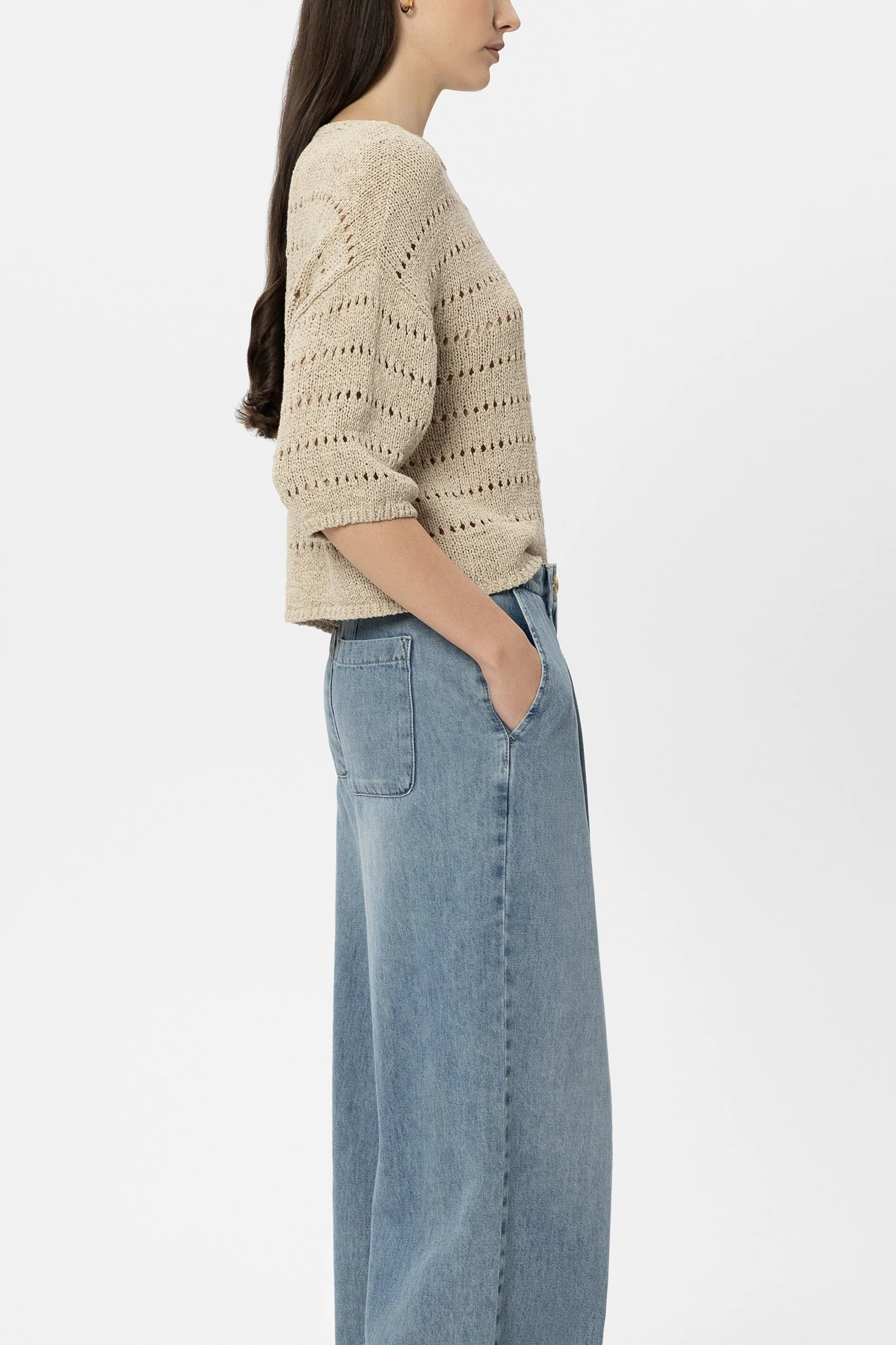 Pullover mit Ajour-Muster - sand - Standard - Image 2