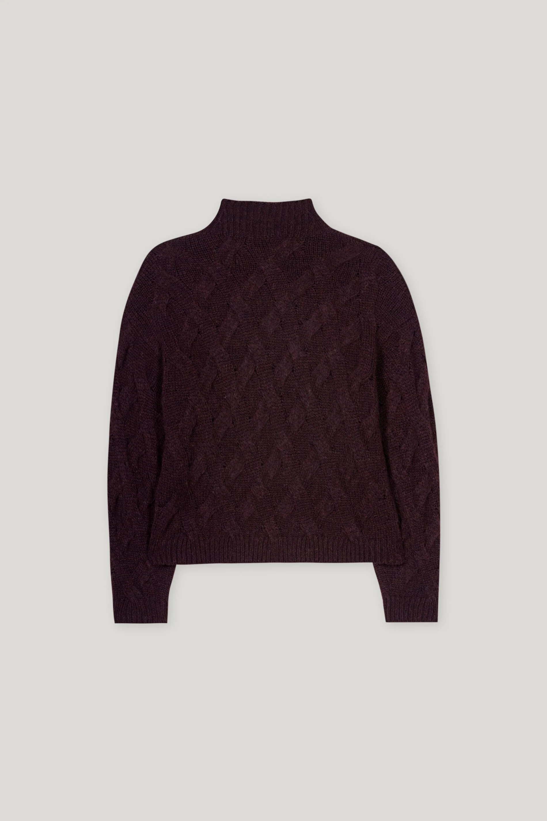 Pullover mit Chunky-Cable-Knit - burgundy - Standard - Image 6