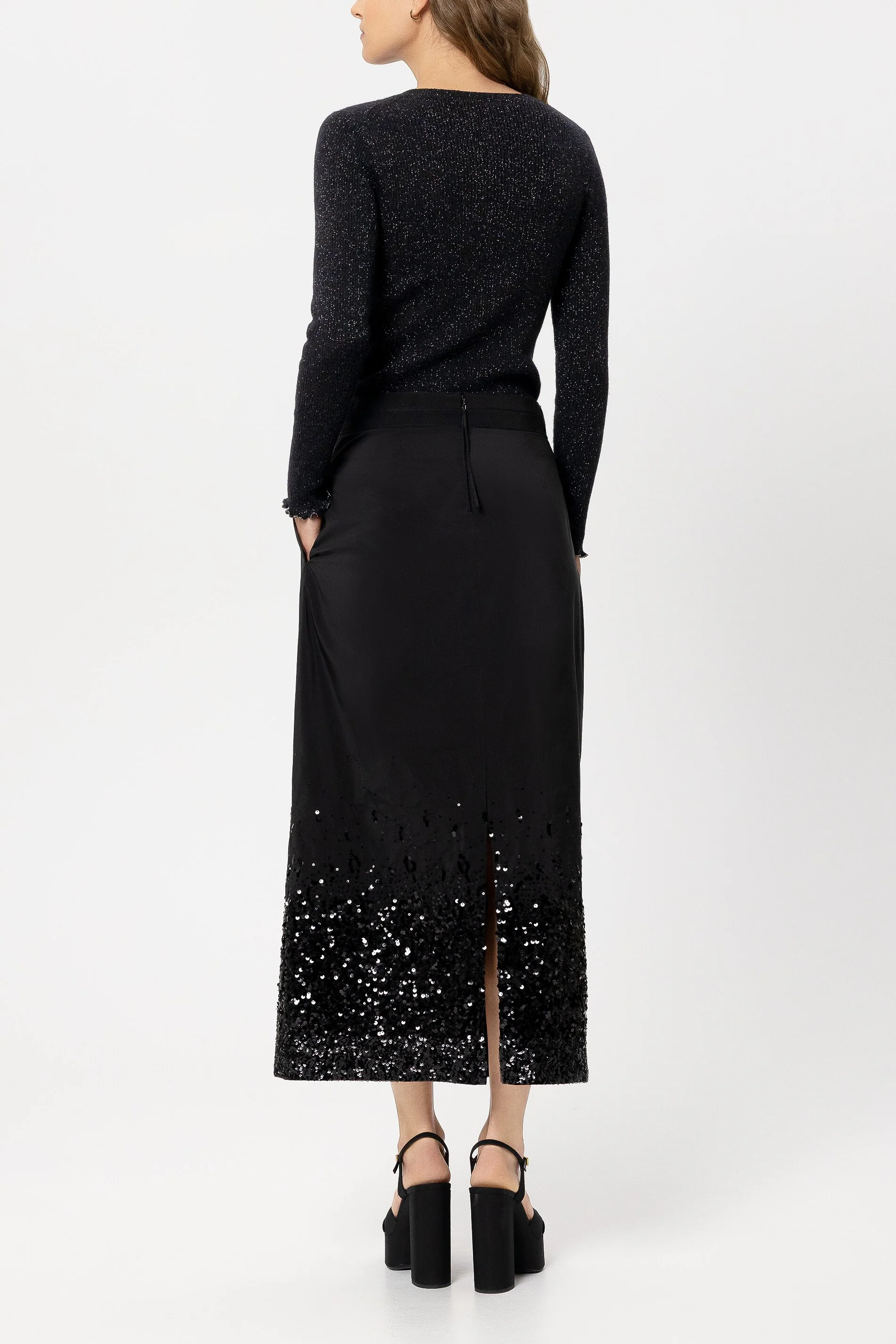 Sweater with fancy yarn - black - standard - Image 3