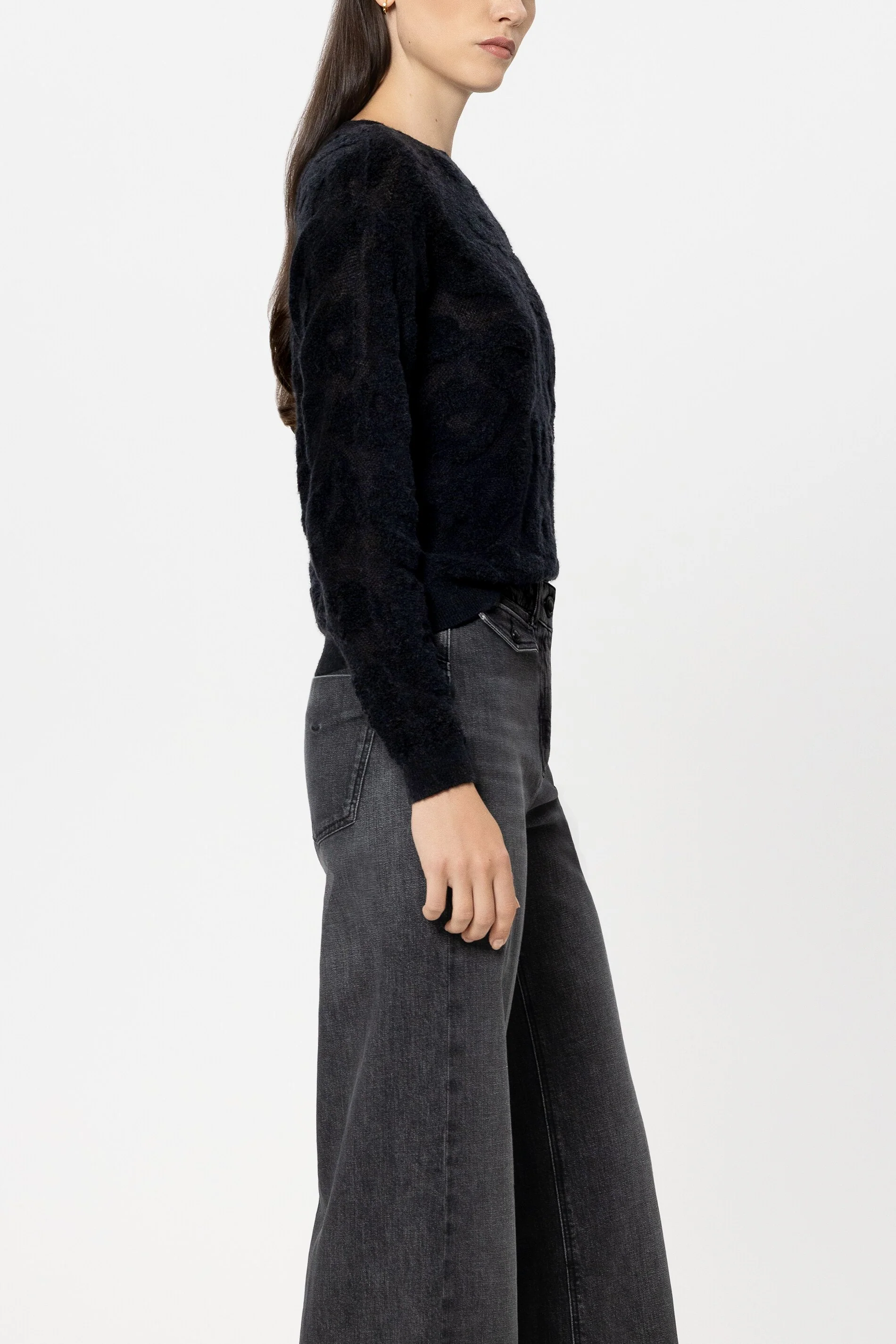 Pullover mit Leo-Pattern - pure black - Standard - Image 2