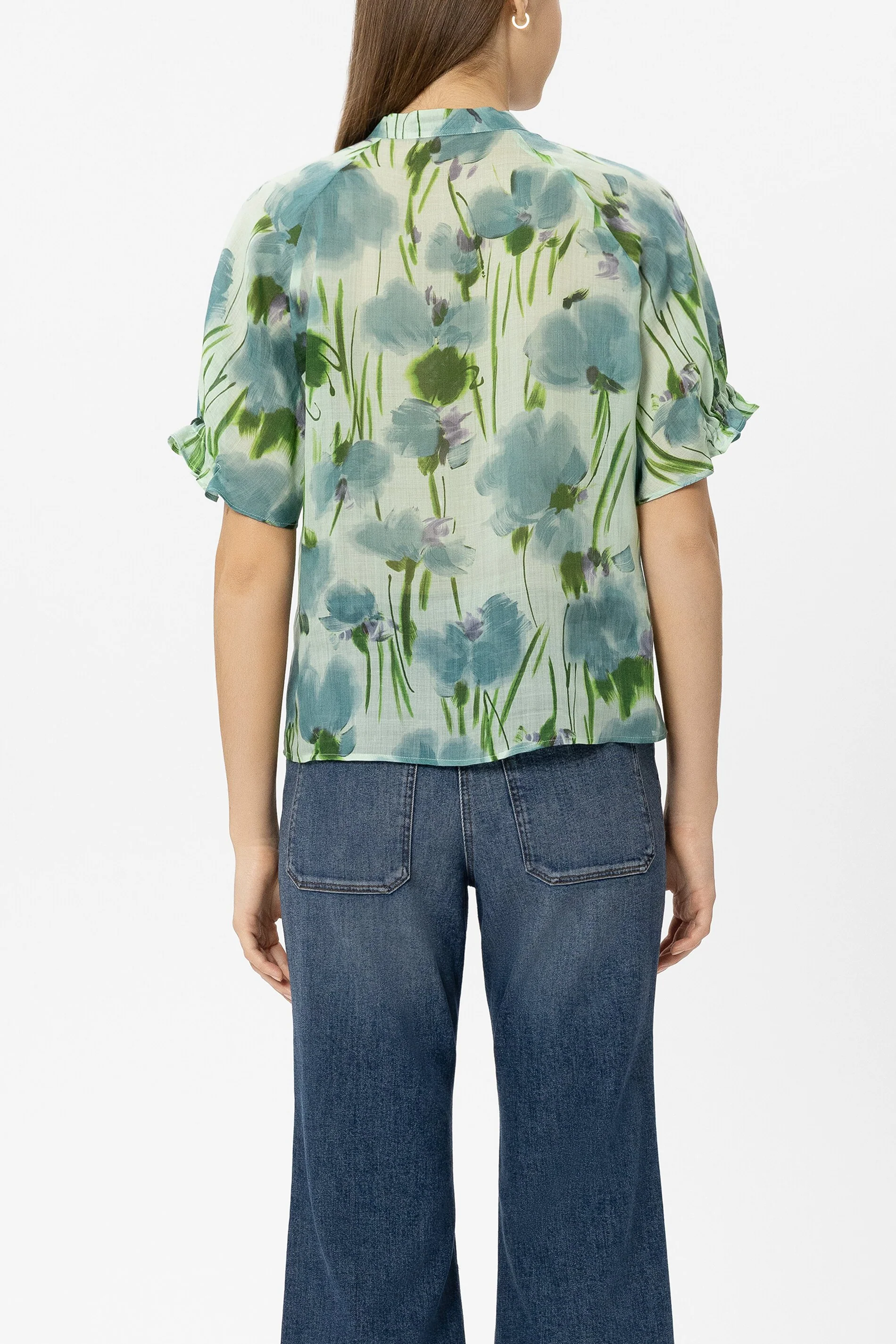 Ramie-Bluse mit Flower-Print - multi - Standard - Image 3
