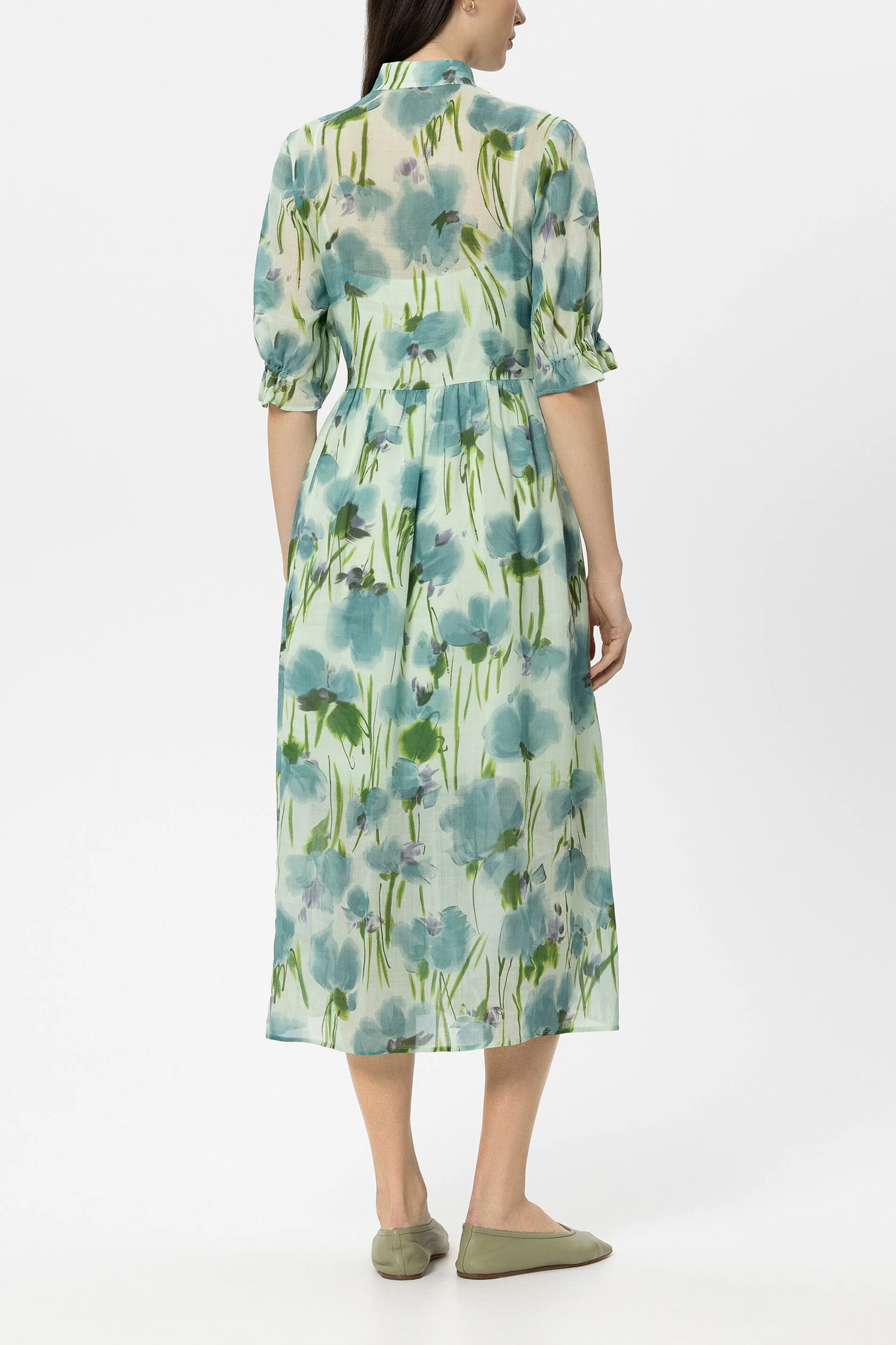 Ramie-Kleid mit Flower-Print - multi - mit Futterkleid - Image 3