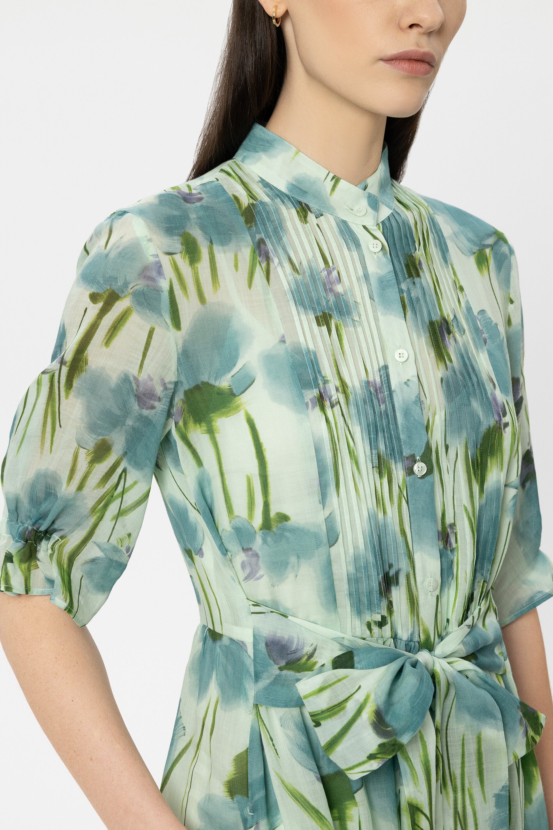 Ramie-Kleid mit Flower-Print - multi - mit Futterkleid - Image 4