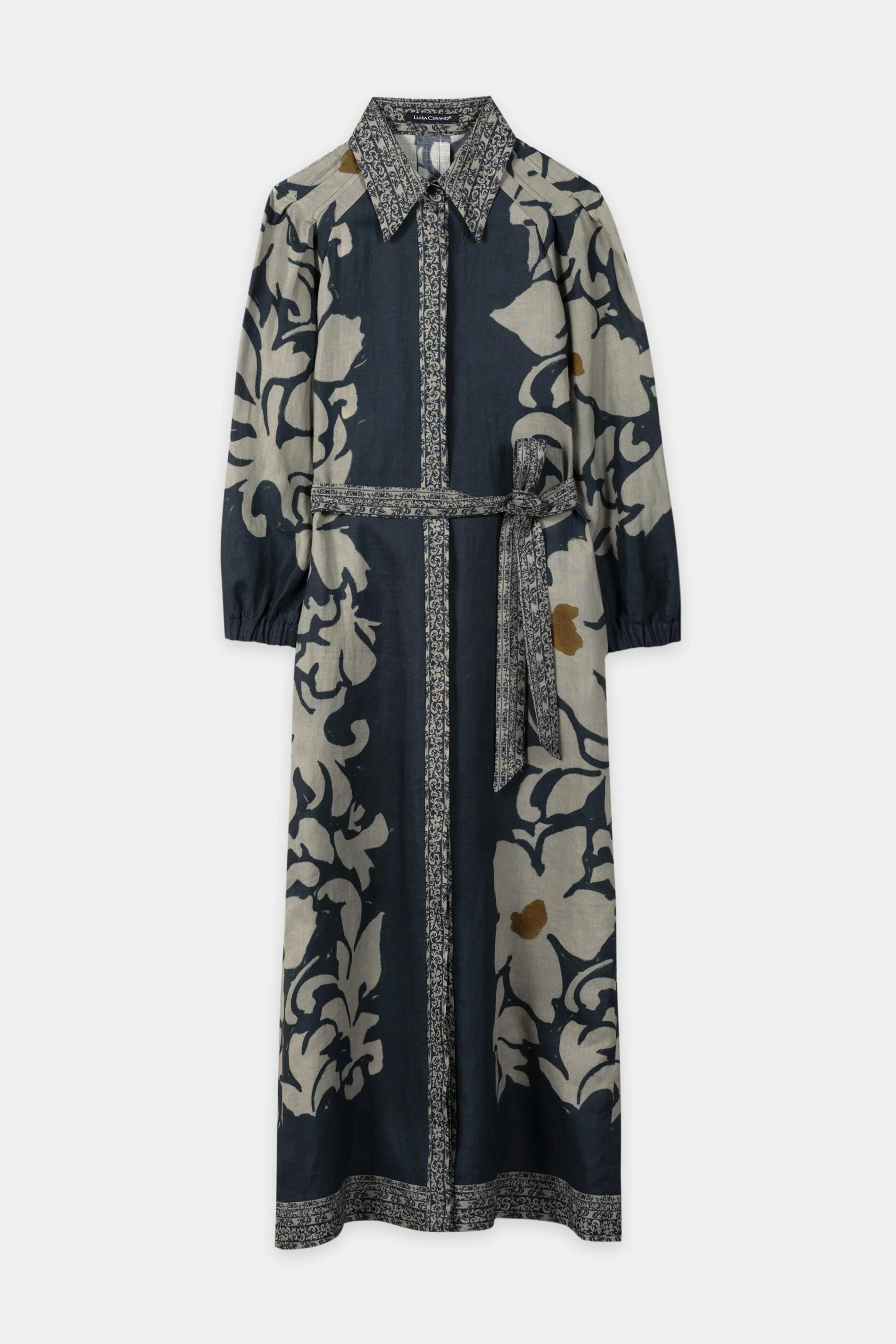 Ramie-Kleid mit Flower-Print - tinted blue / multi - Standard - Image 5