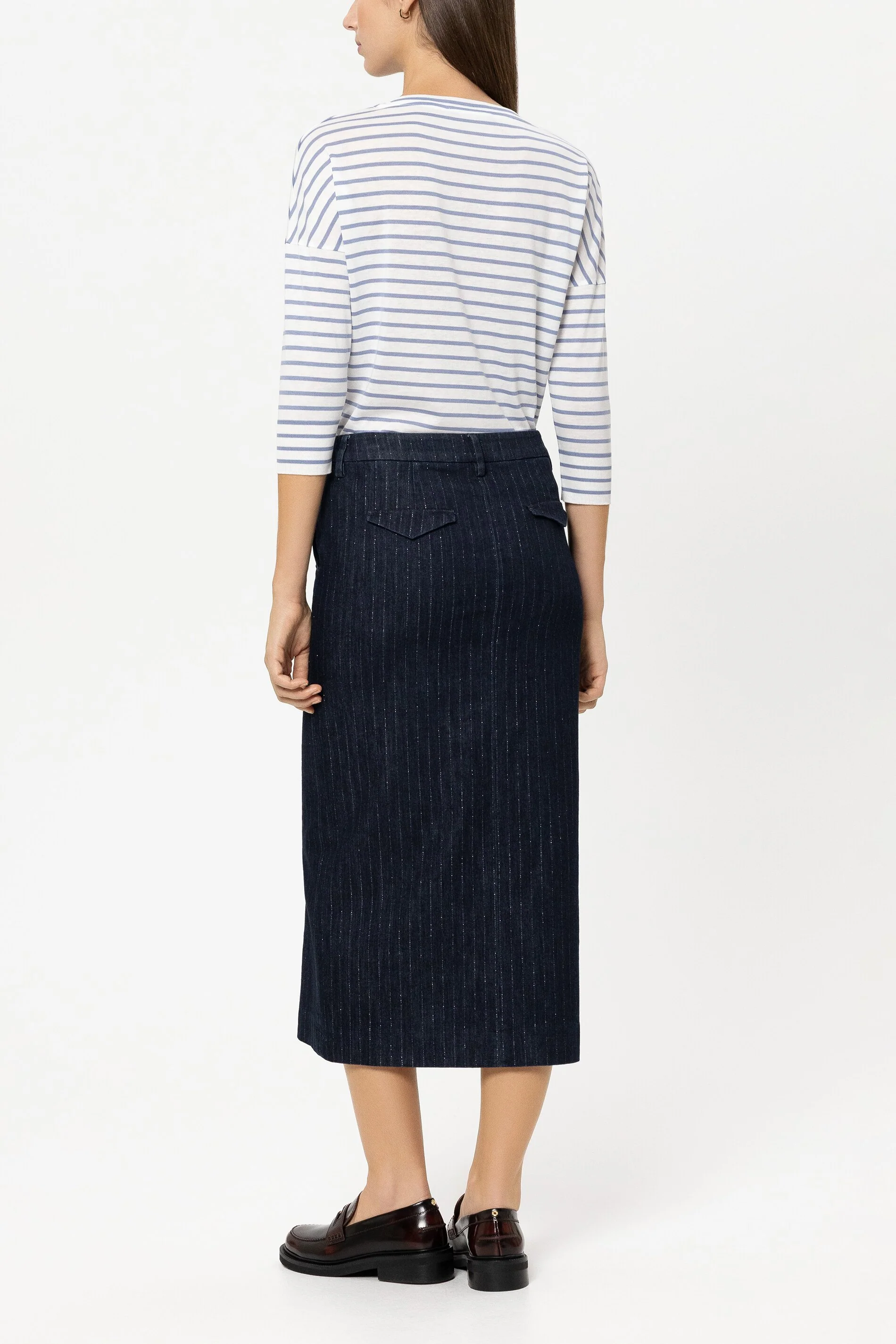 Ringel-Shirt mit Ripp-Details - casual blue / cream - Standard - Image 3