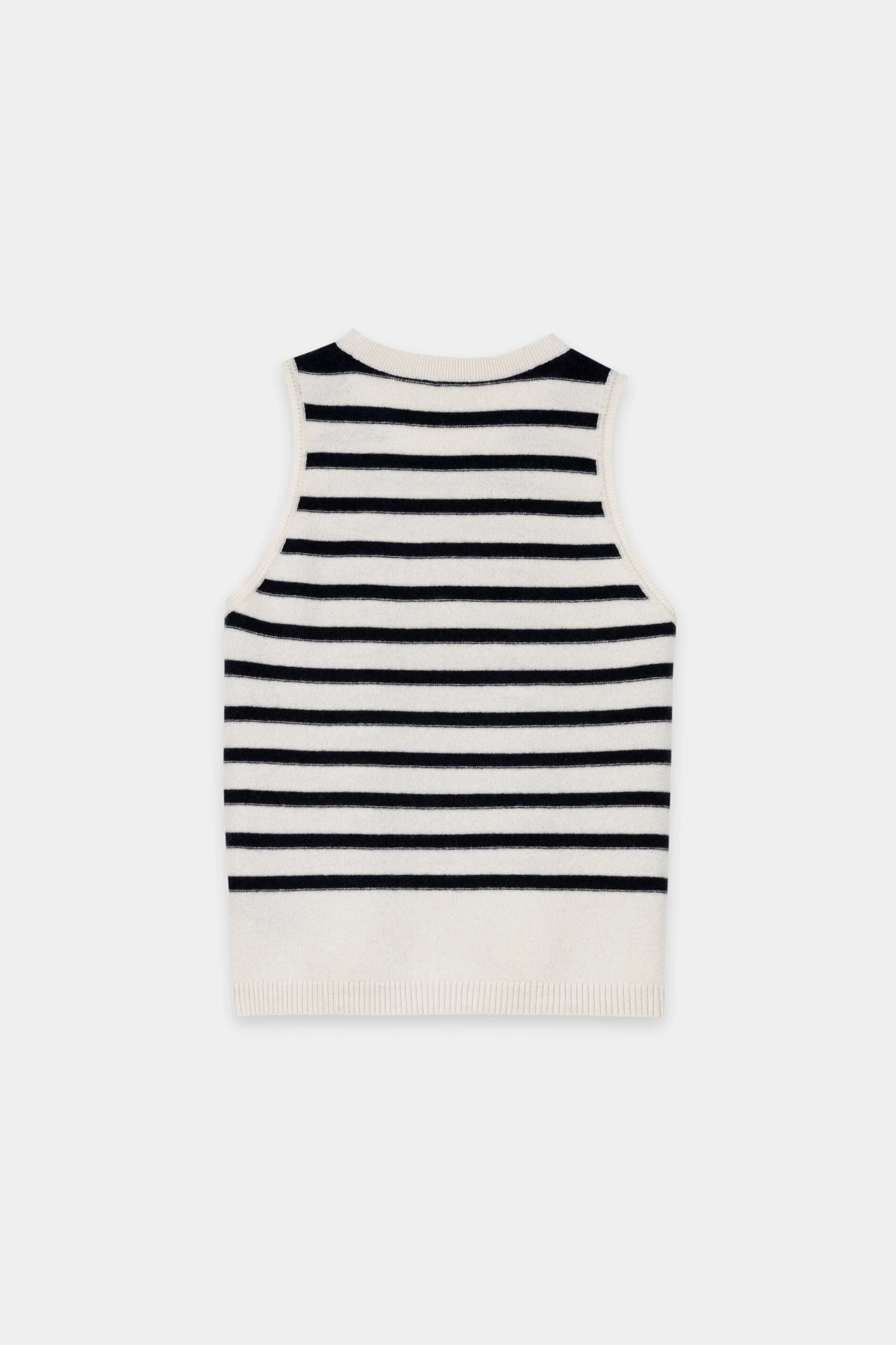 Ringel-Top aus Kaschmir-Mix - navy blue / cream - Standard - Image 6