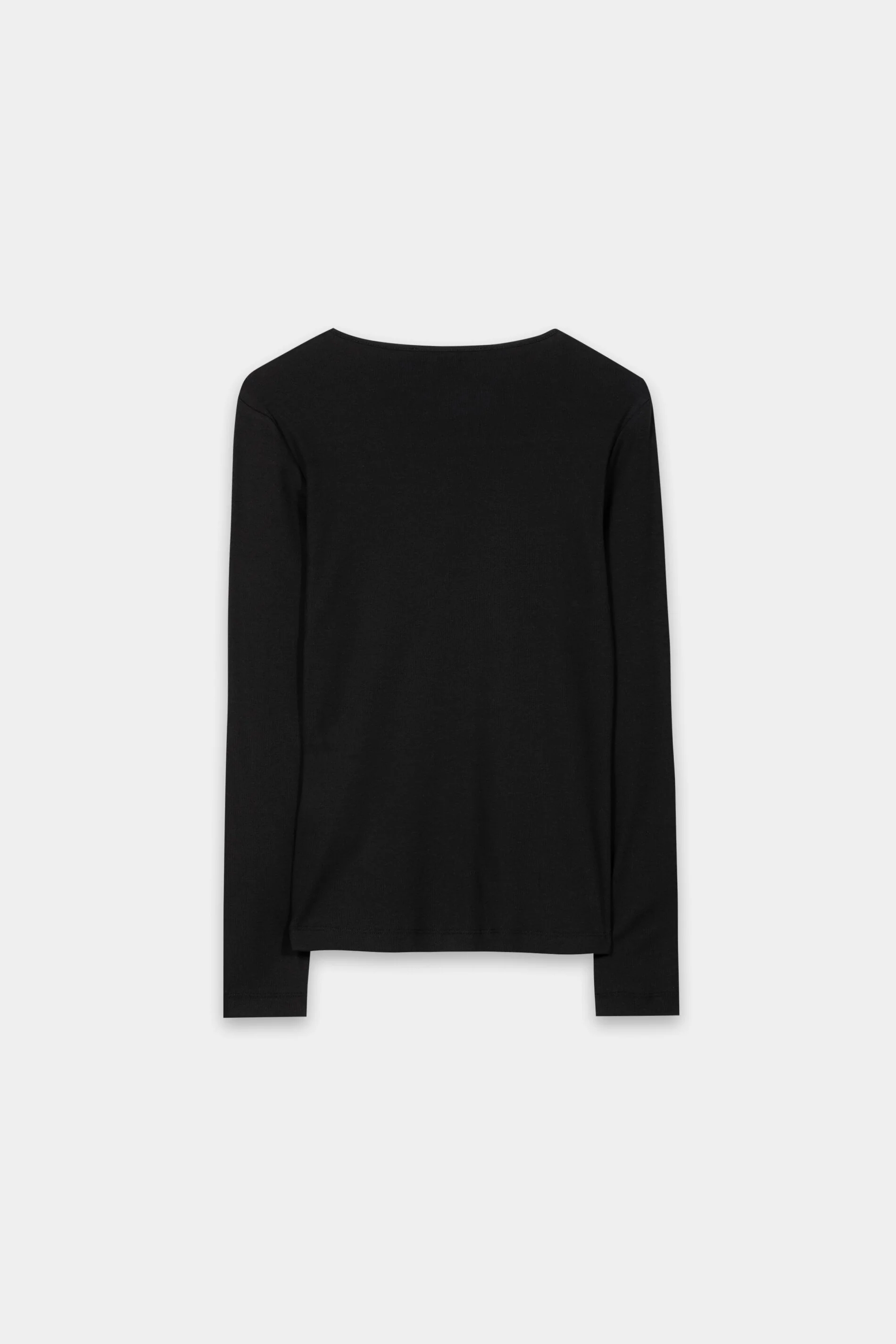 Rippshirt mit Carré-Ausschnitt - black - Standard - Image 6